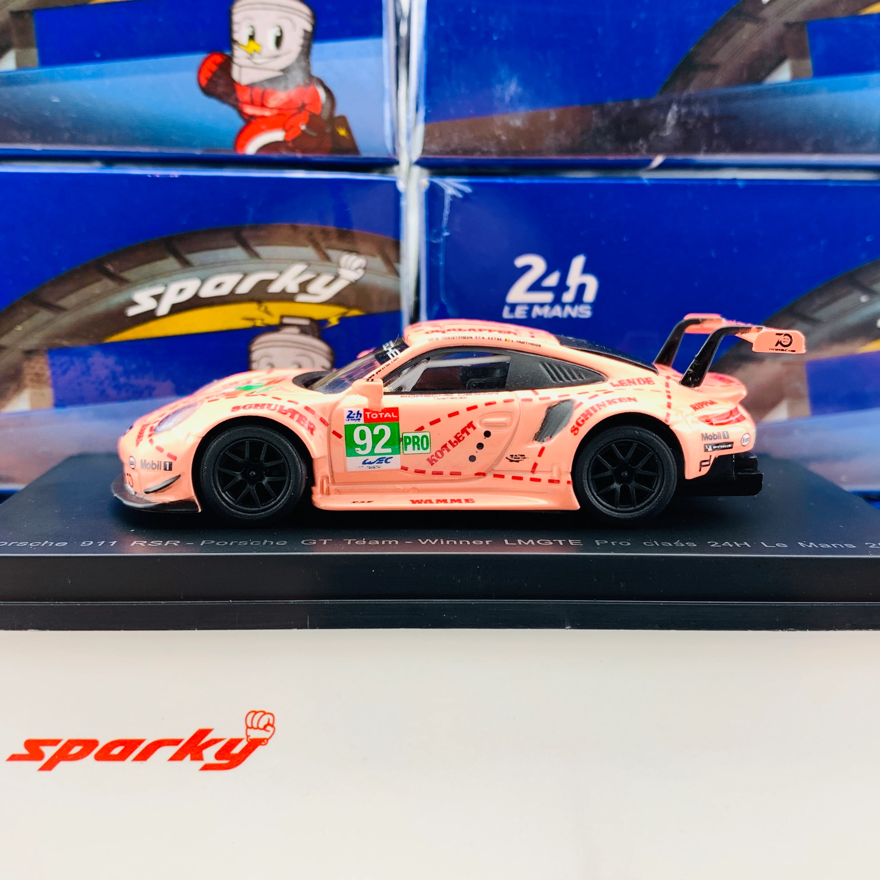 Sparky 1/64 PORSCHE 911 RSR NO.92 PORSCHE GT TEAM WINNER LMGTE PRO CLASS 24H LE MANS 2018 M. CHRISTENSEN - K. ESTRE - L. VANTHOOR Y122
