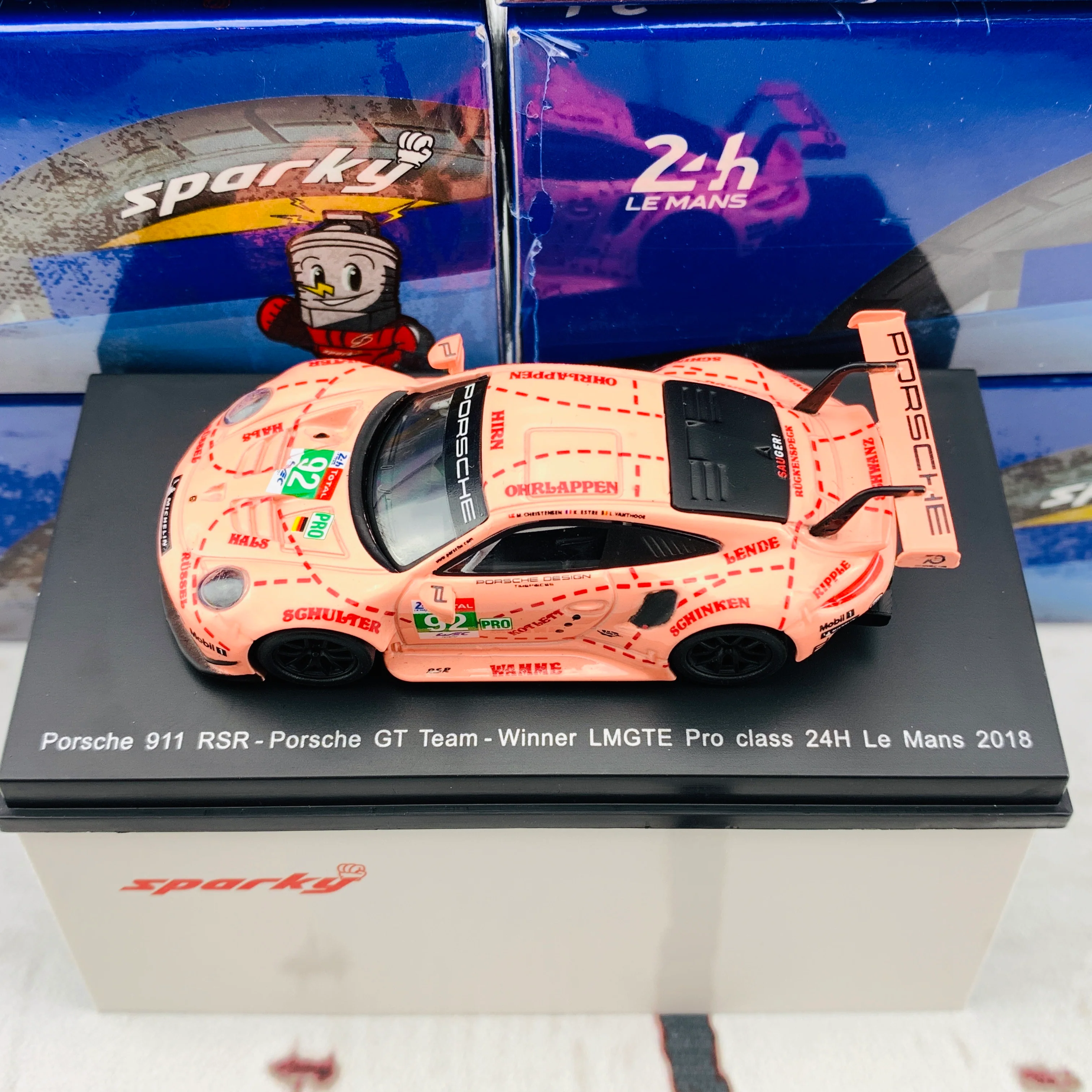 Sparky 1/64 PORSCHE 911 RSR NO.92 PORSCHE GT TEAM WINNER LMGTE PRO CLASS 24H LE MANS 2018 M. CHRISTENSEN - K. ESTRE - L. VANTHOOR Y122 - Image 3