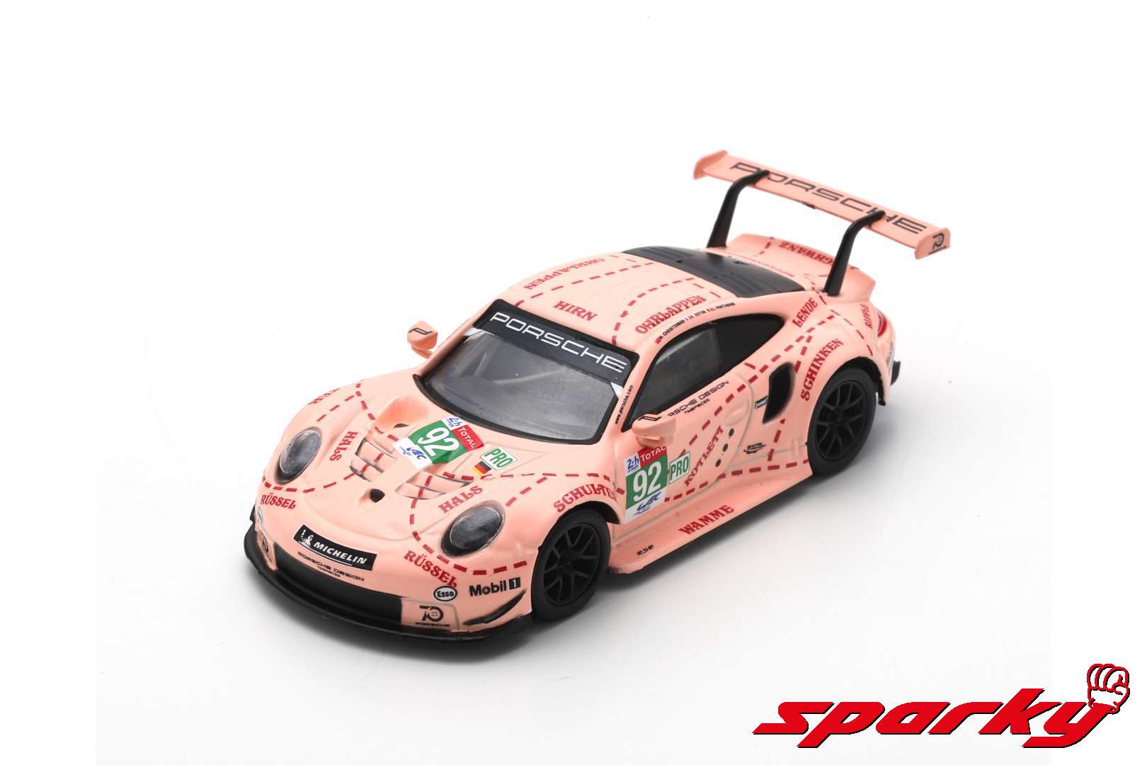 Sparky 1/64 PORSCHE 911 RSR NO.92 PORSCHE GT TEAM WINNER LMGTE PRO CLASS 24H LE MANS 2018 M. CHRISTENSEN - K. ESTRE - L. VANTHOOR Y122 - Image 6