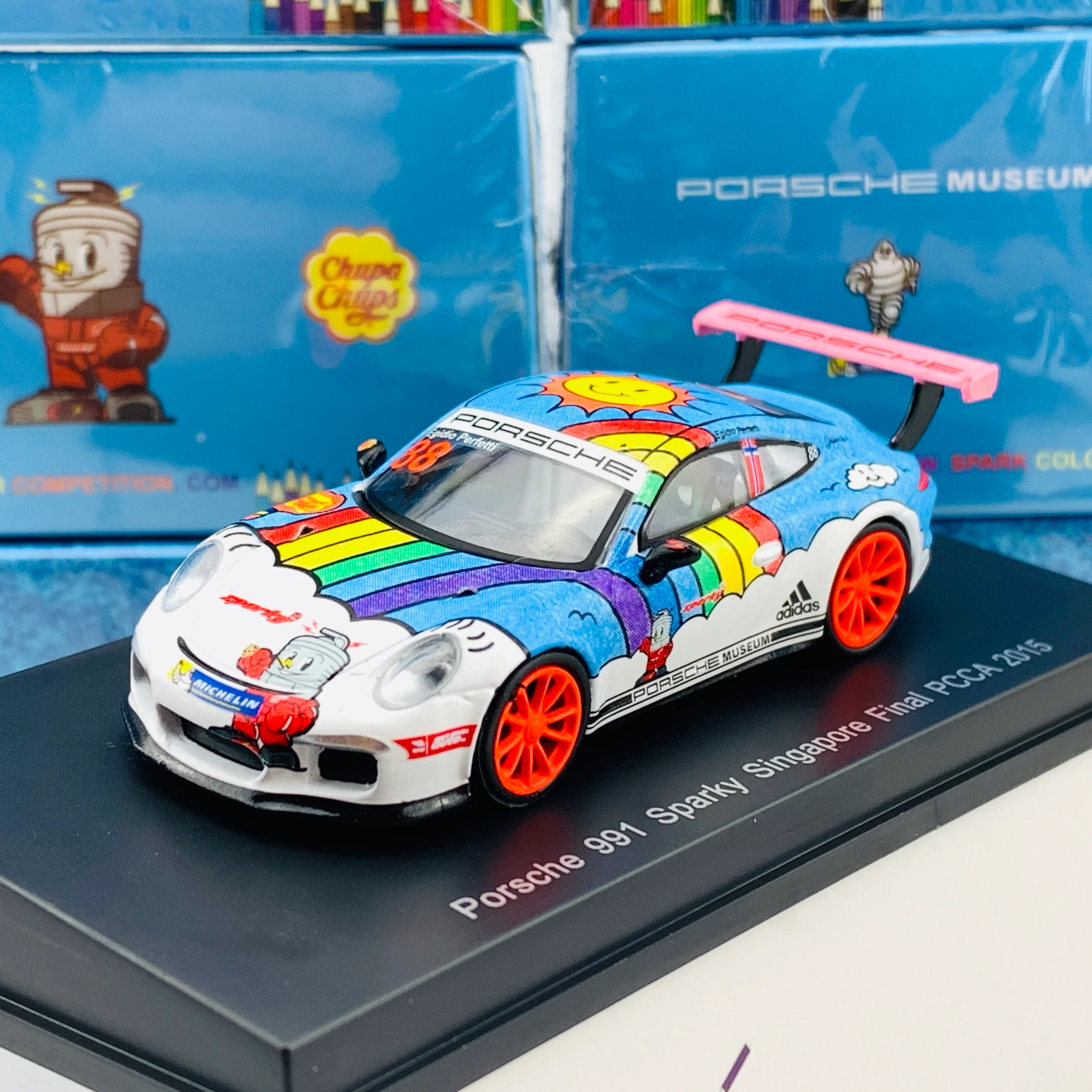 Sparky 1/64 Porsche 991 #88 Sparky Singapore Final PCCA 2015 Y007 - Image 2