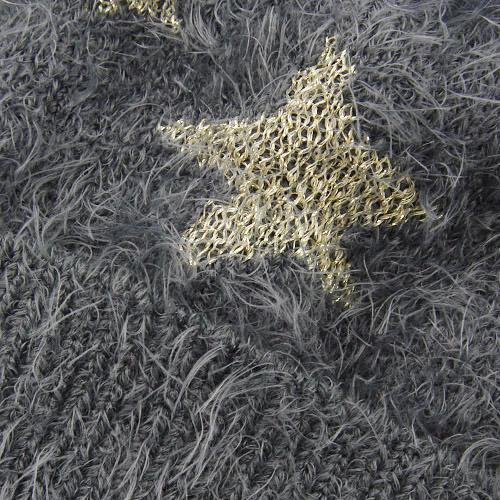 Star Pattern Knit Beanie - Dark grey - Image 2