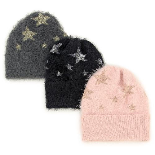 Star Pattern Knit Beanie - Dark grey - Image 3