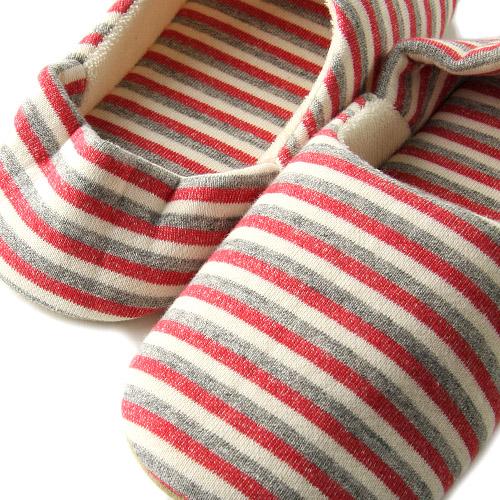 Stripe Pattern Slipper - Red - Image 4