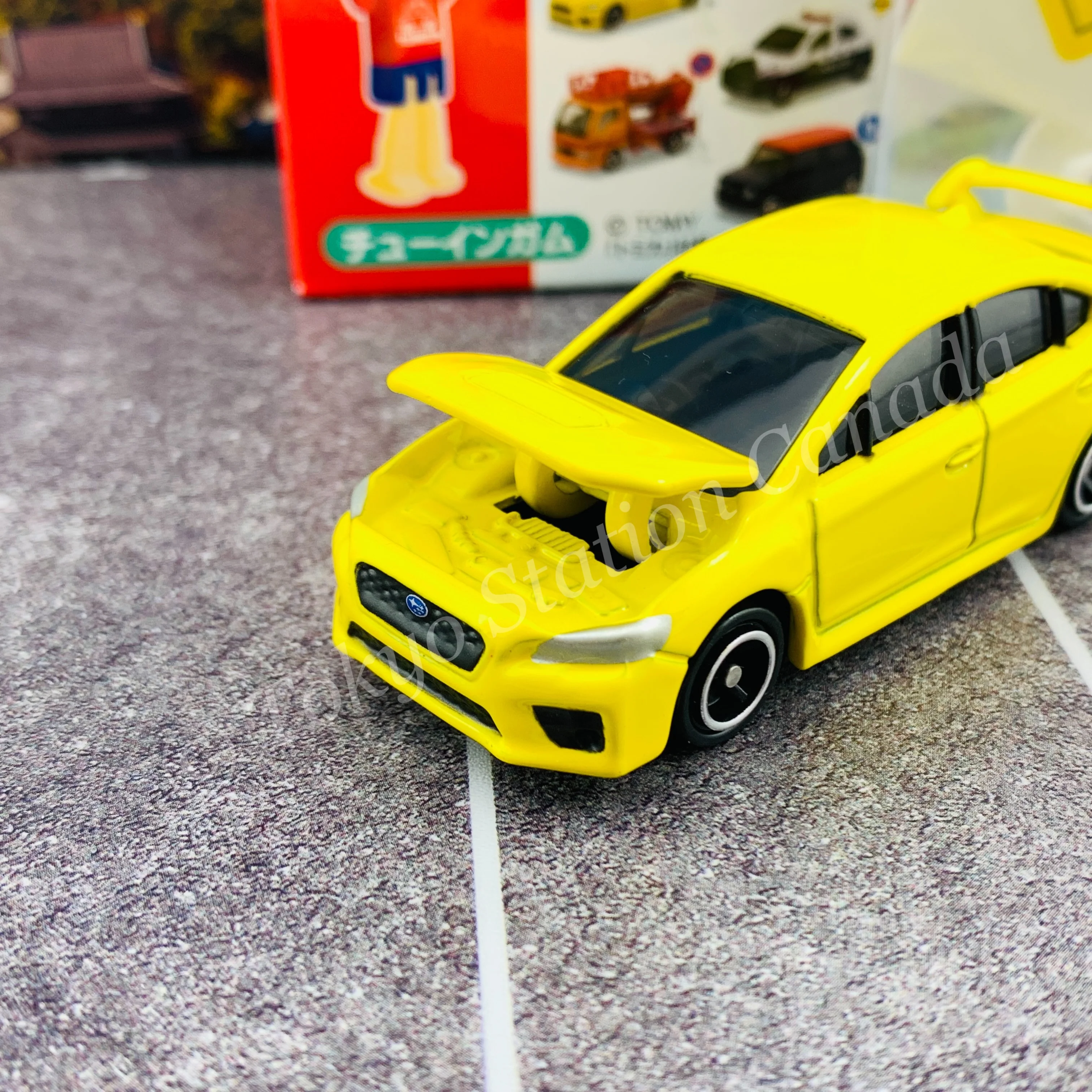 TAKARA TOMY A.R.T.S TOMICA Sign Set #2 - SUBARU WRX STI Type S with a road sign stand - Image 2