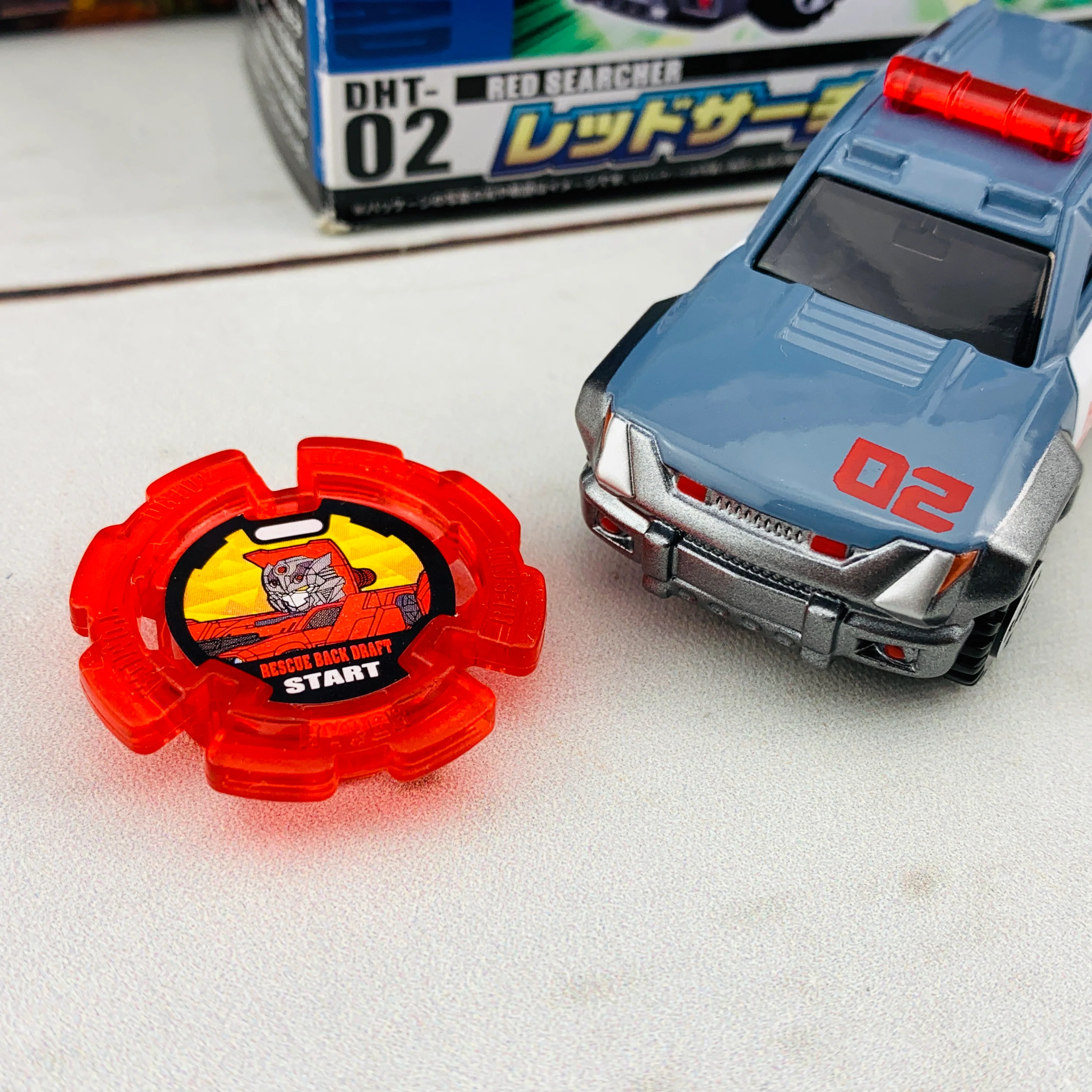 TAKARA TOMY Tomica Hyper Rescue Drive Head 機動救急警察 DHT-02 Red Searcher - Image 2