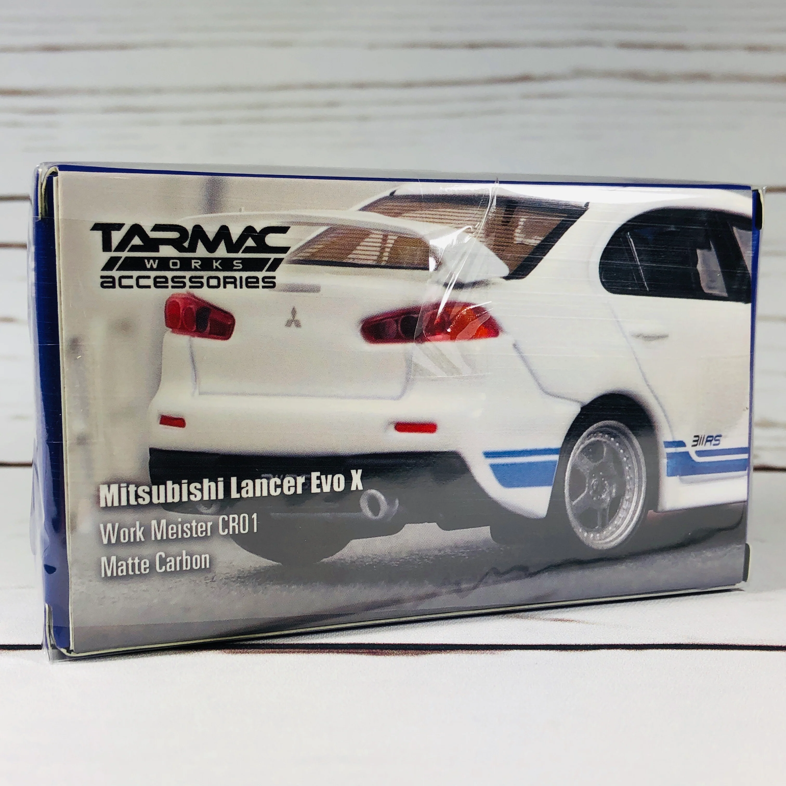 Tarmac Works 1/64 Accessories Work Meister CR01 Matte Carbon Wheel - Image 2