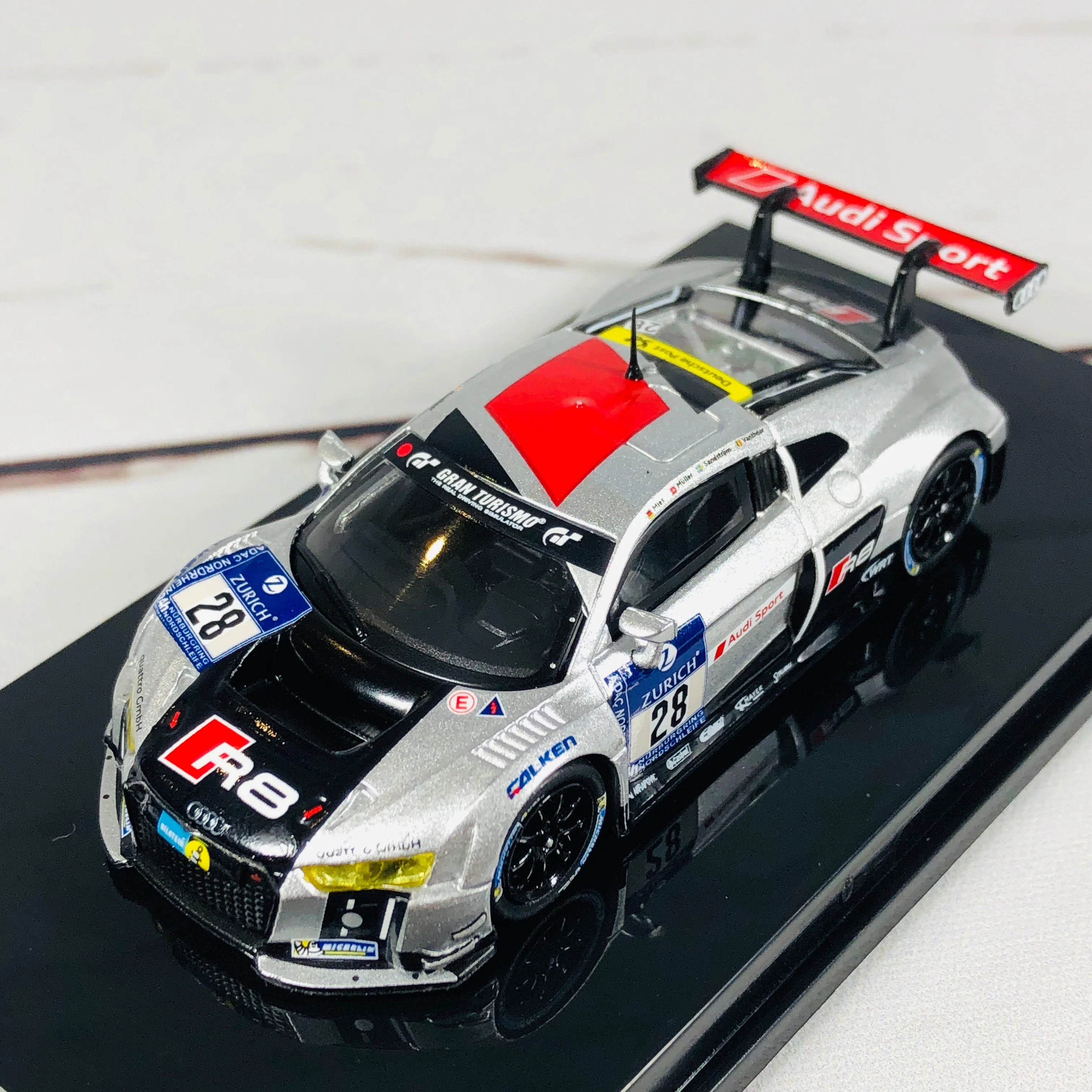Tarmac Works 1/64 Audi R8 LMS 2015 - Nurburgring 24H 2015 Winner #28 T64-007-15N24 - Image 6
