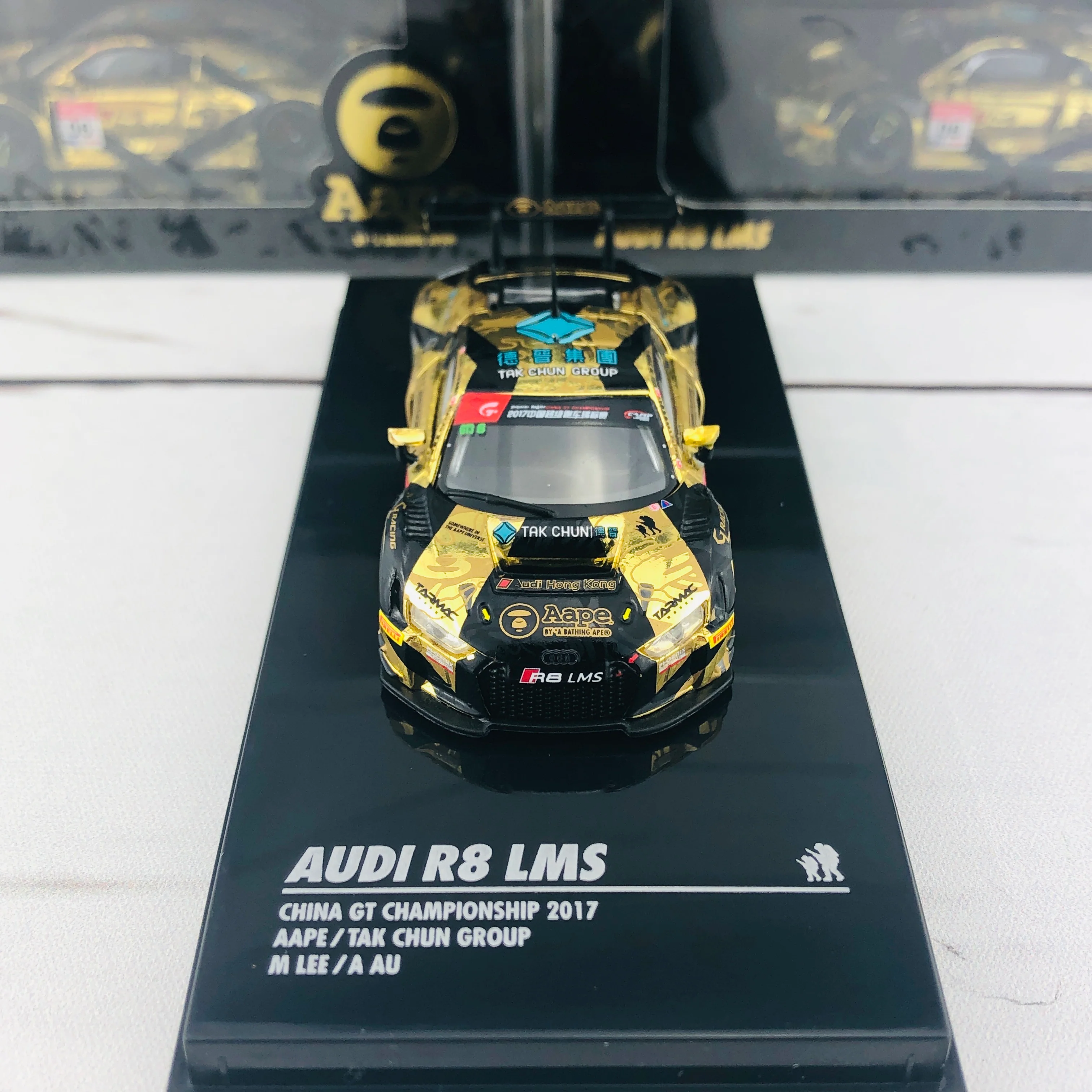 Tarmac Works 1/64 Audi R8 LMS China GT Championship 2017 AAPE / Tak Chun Group - M. Lee / A Au T64-007-CGT17A - Image 8