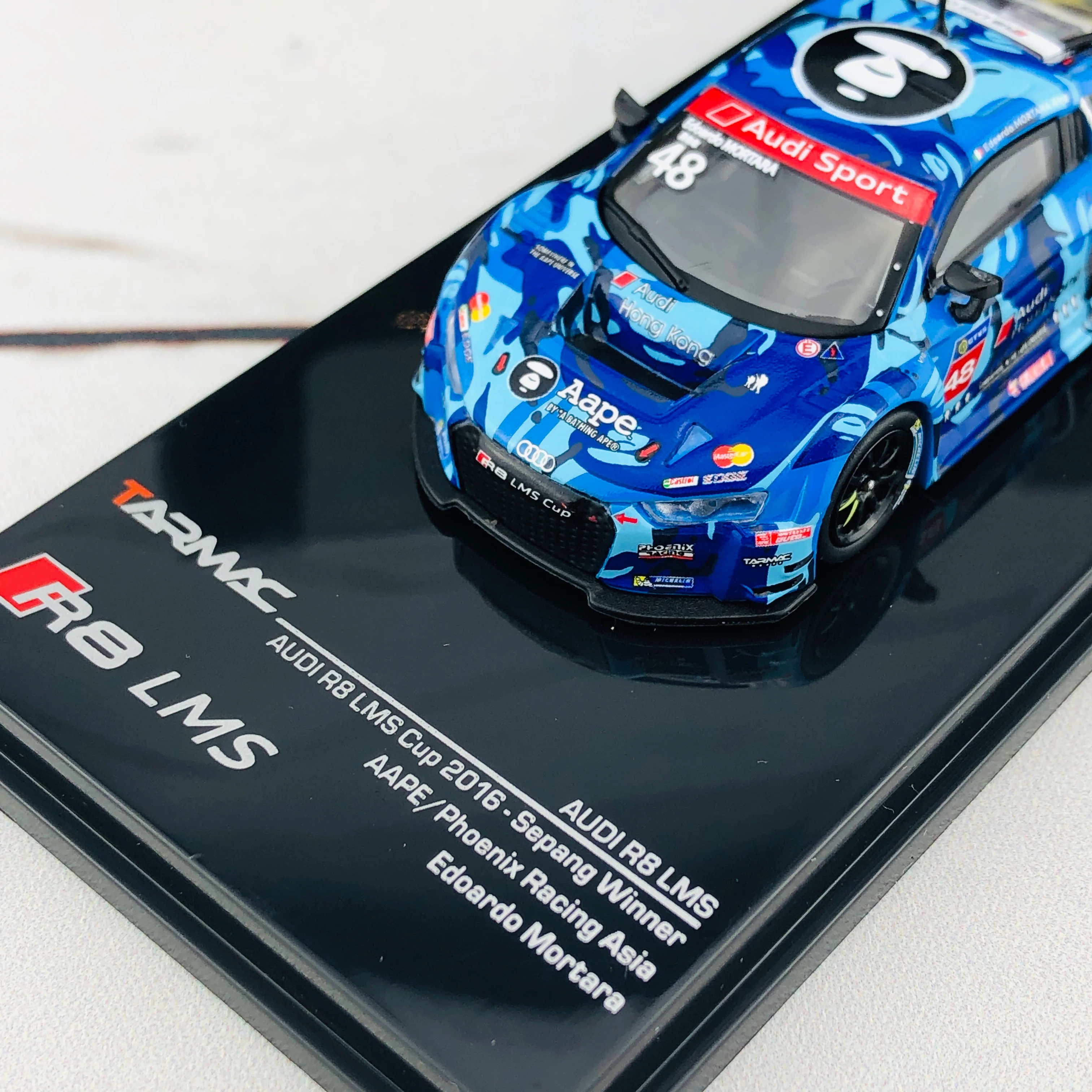 Tarmac Works 1/64 Audi R8 LMS - Audi R8 LMS Cup 2016 - Sepang Winner AAPE / Phoenix Racing Asia - Edoardo Mortara  T64-007-CUP16EM - Image 3