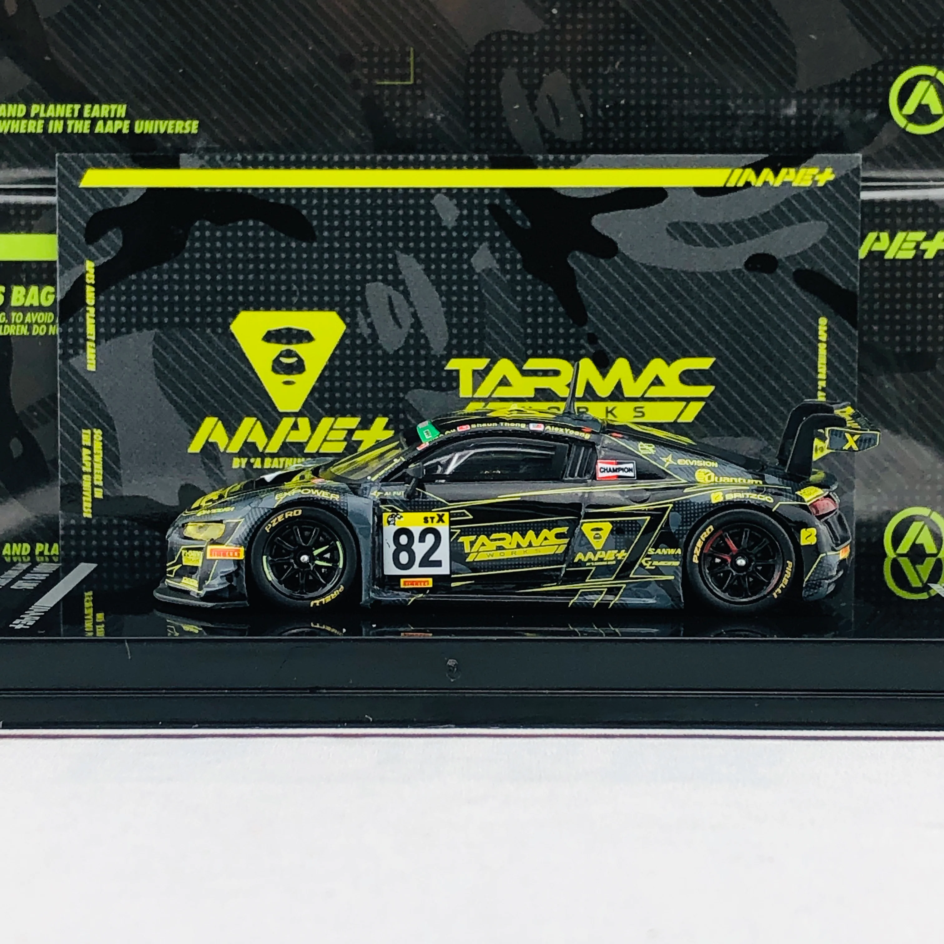 Tarmac Works 1/64 Audi R8 LMS - Super Taikyu Series 2018 AAPE / Alex Yoong / Shaun Thong / Alex Au T64-007-18ST82 - Image 2