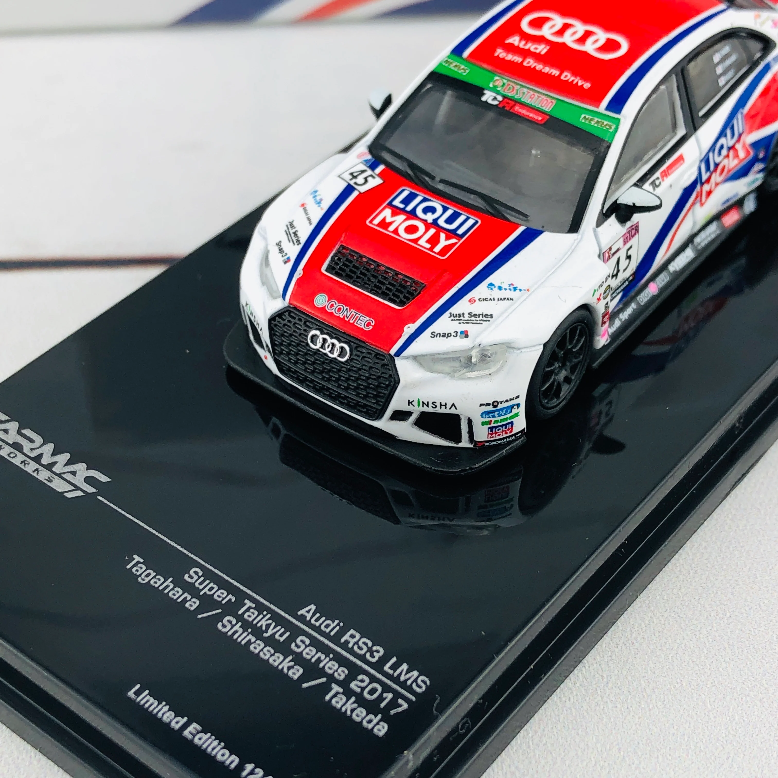 Tarmac Works 1/64 Audi RS3 LMS Super Taikyu Series 2017 Tagahara/Shirasaka/Takeda T64-013-17ST - Image 3
