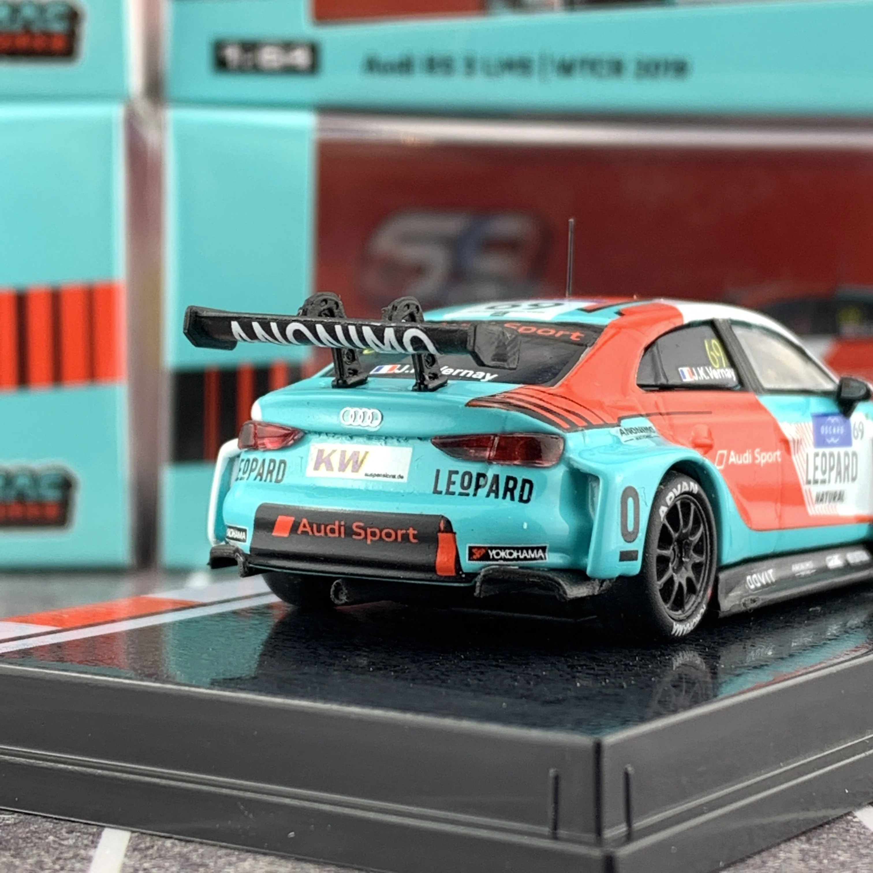 Tarmac Works 1/64 Audi RS3 LMS WTCR 2019 Jean-Karl Vernay T64-013-19WTCR69 - Image 4