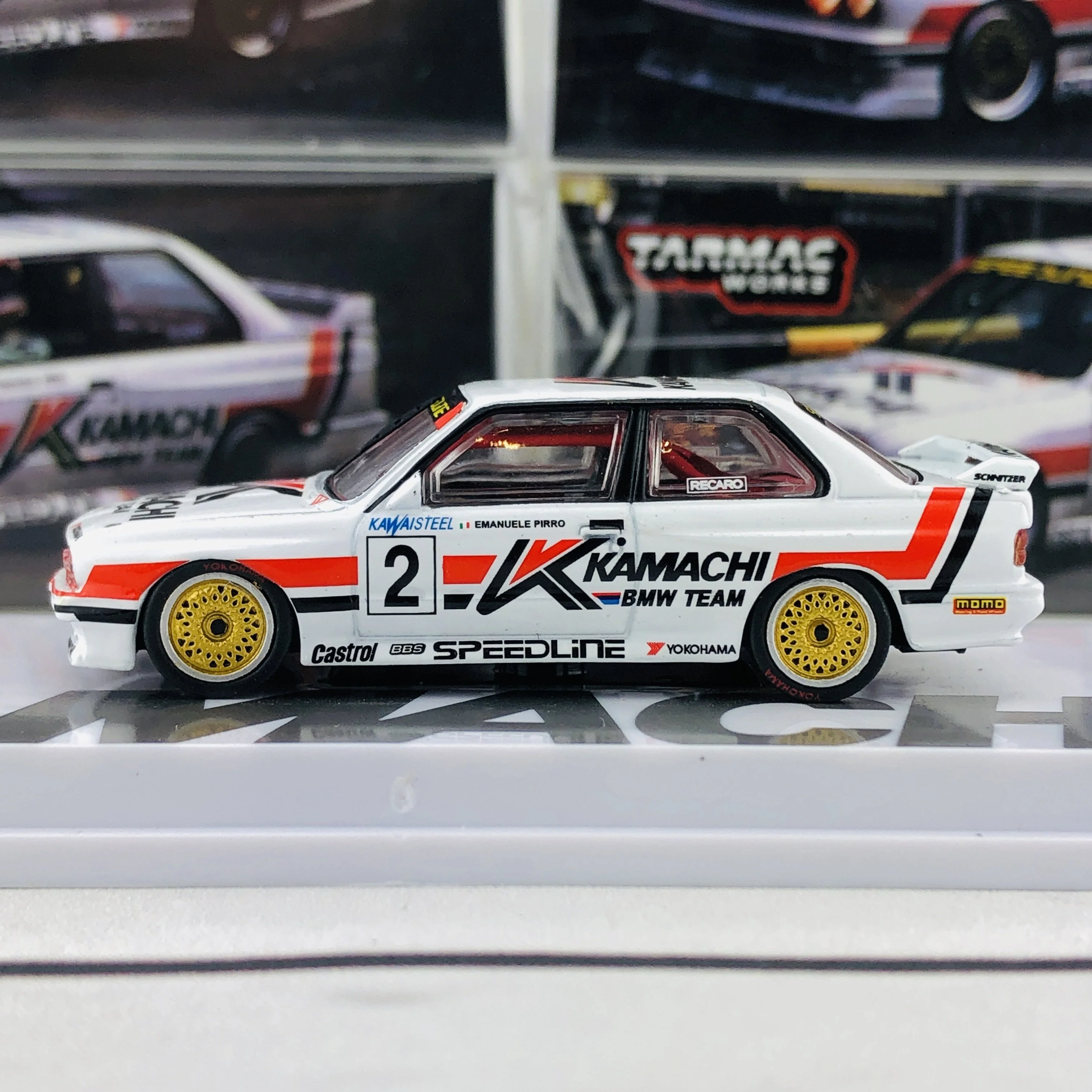 Tarmac Works 1/64 BMW M3 E30 Macau Guia Race 1989 Emanuele Pirro 30th Anniversary T64-009-89MAC02 - Image 2