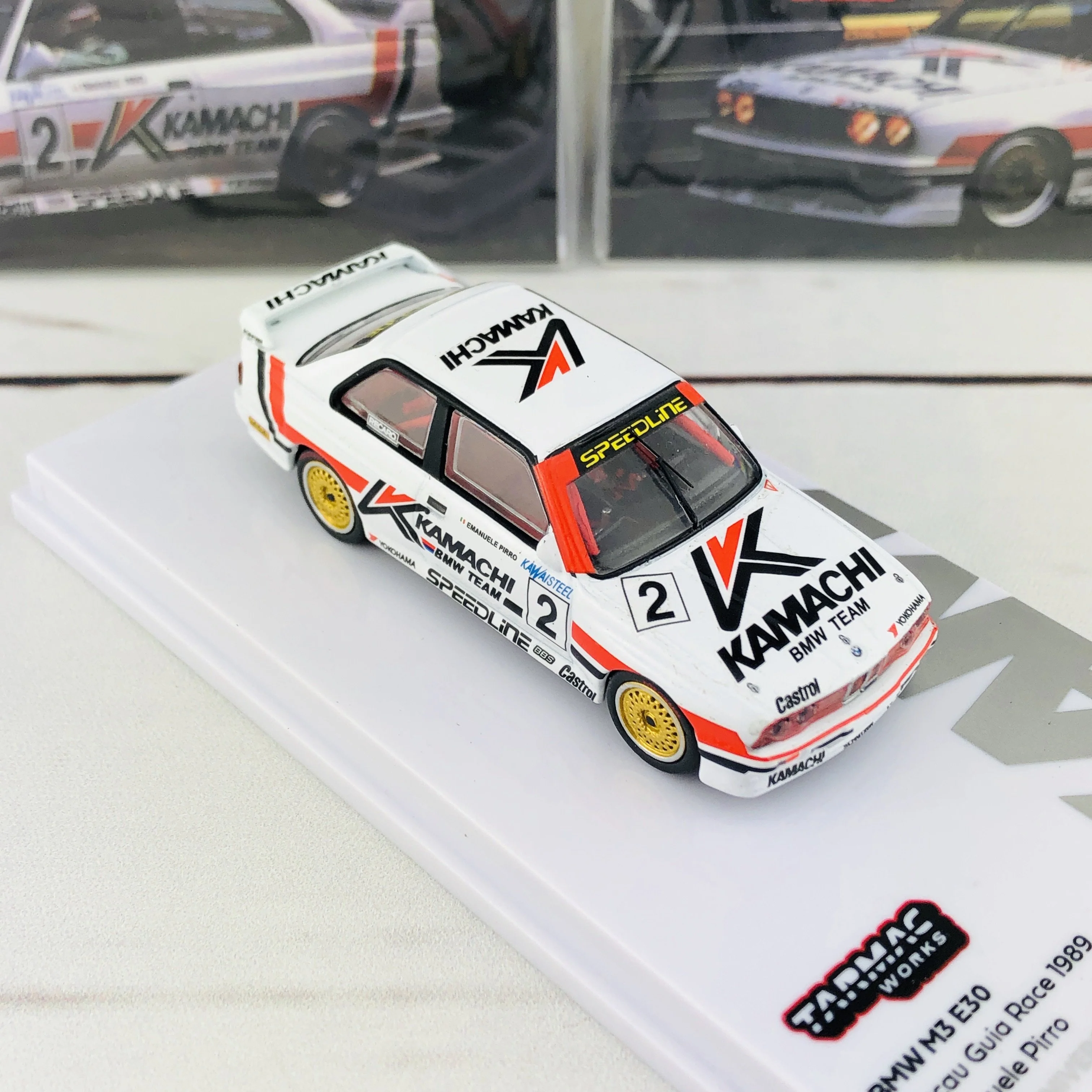 Tarmac Works 1/64 BMW M3 E30 Macau Guia Race 1989 Emanuele Pirro 30th Anniversary T64-009-89MAC02 - Image 6