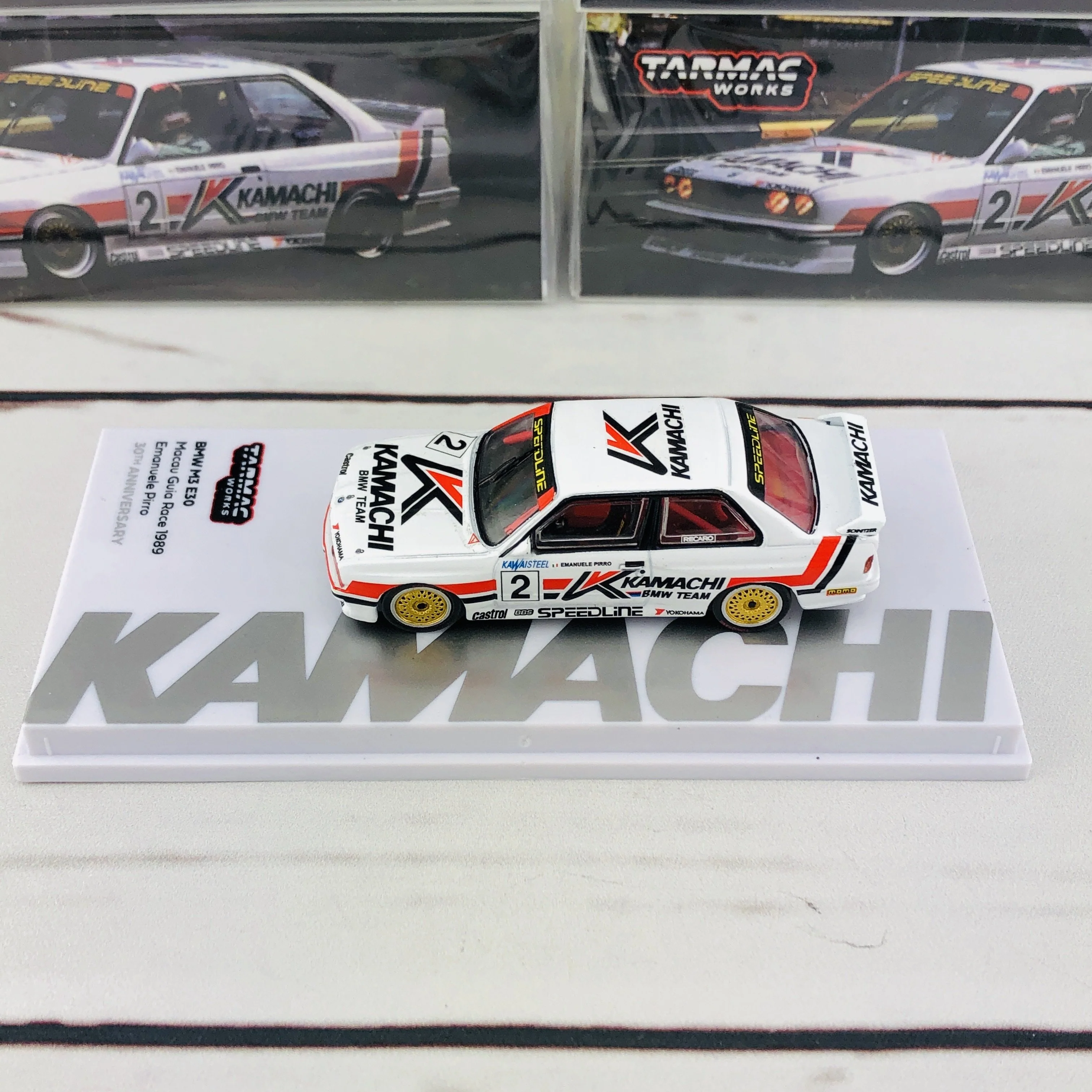 Tarmac Works 1/64 BMW M3 E30 Macau Guia Race 1989 Emanuele Pirro 30th Anniversary T64-009-89MAC02 - Image 7
