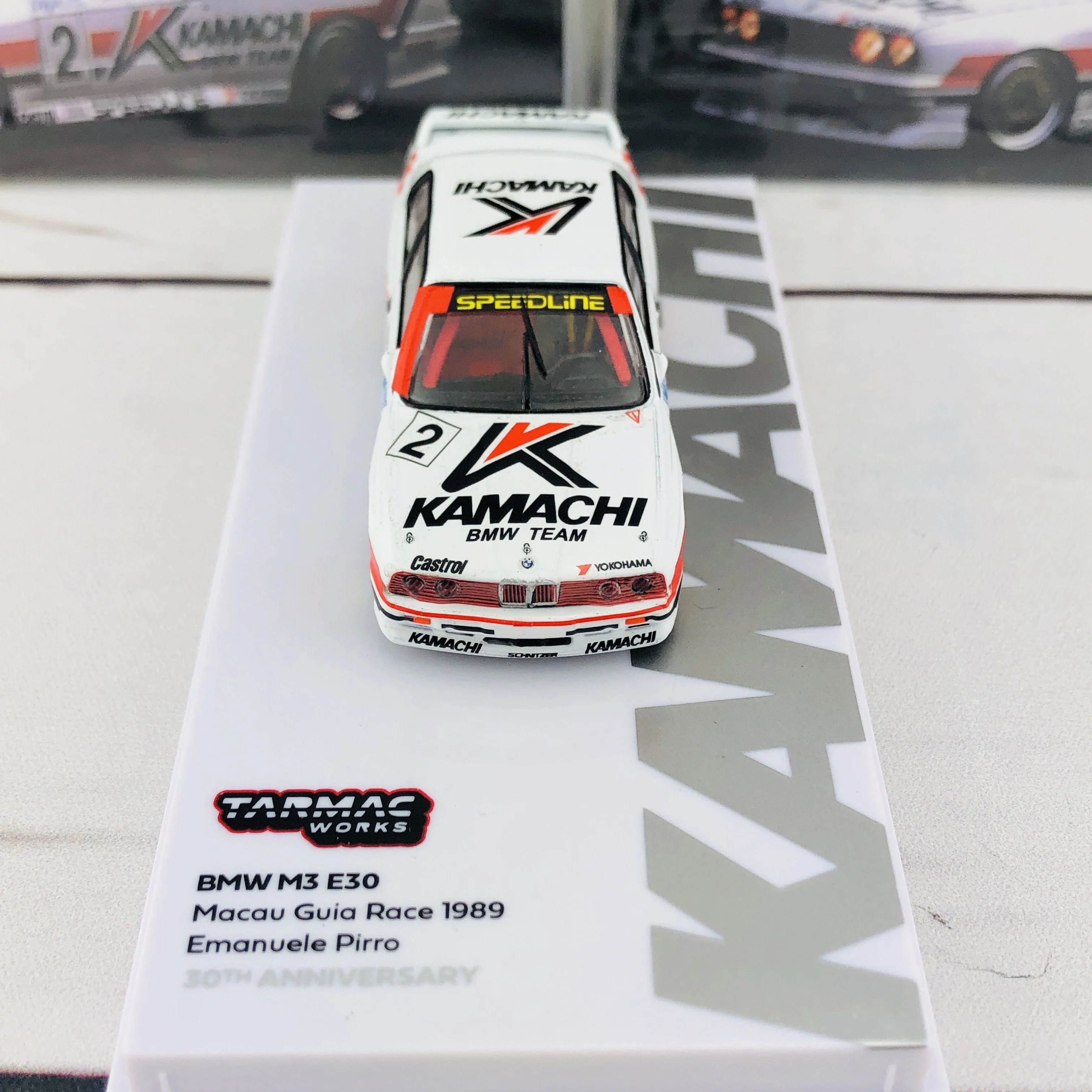 Tarmac Works 1/64 BMW M3 E30 Macau Guia Race 1989 Emanuele Pirro 30th Anniversary T64-009-89MAC02 - Image 8