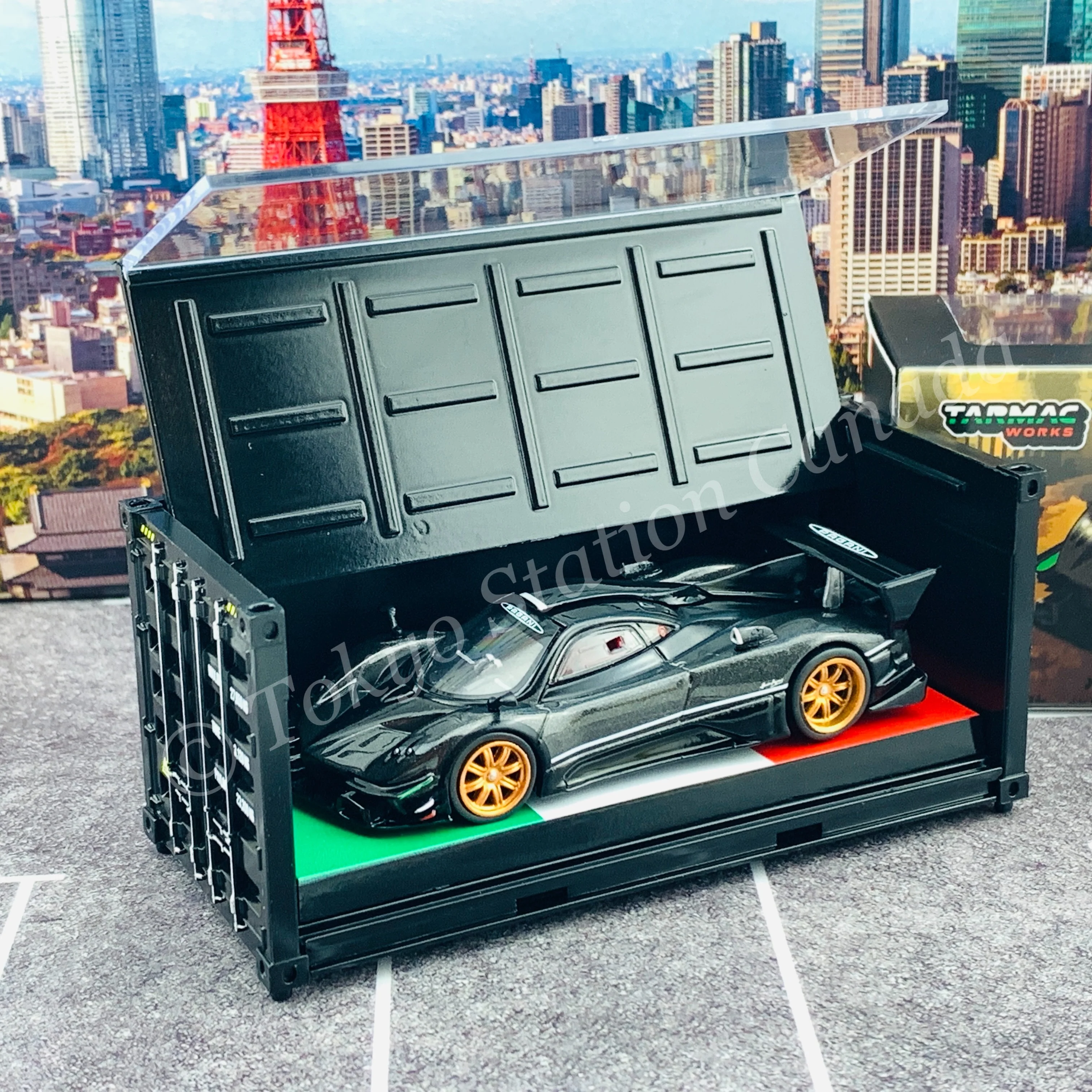 TARMAC WORKS 1/64 GLOBAL64 Pagani Zonda Revolucion Grigio Knockhill Taiwan Special Edition T64G-TL016-GY - Image 4