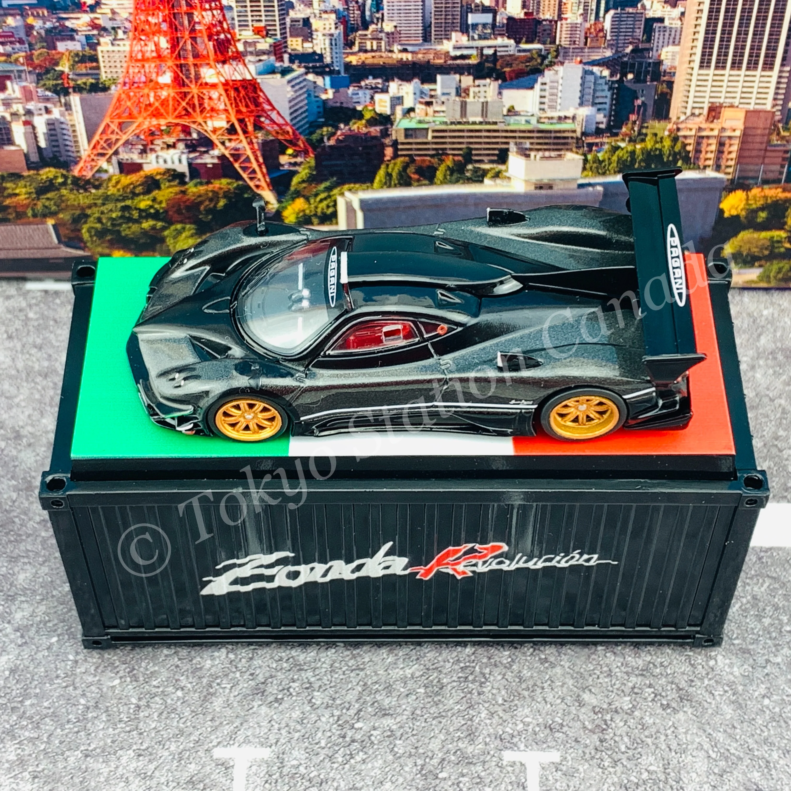TARMAC WORKS 1/64 GLOBAL64 Pagani Zonda Revolucion Grigio Knockhill Taiwan Special Edition T64G-TL016-GY - Image 7