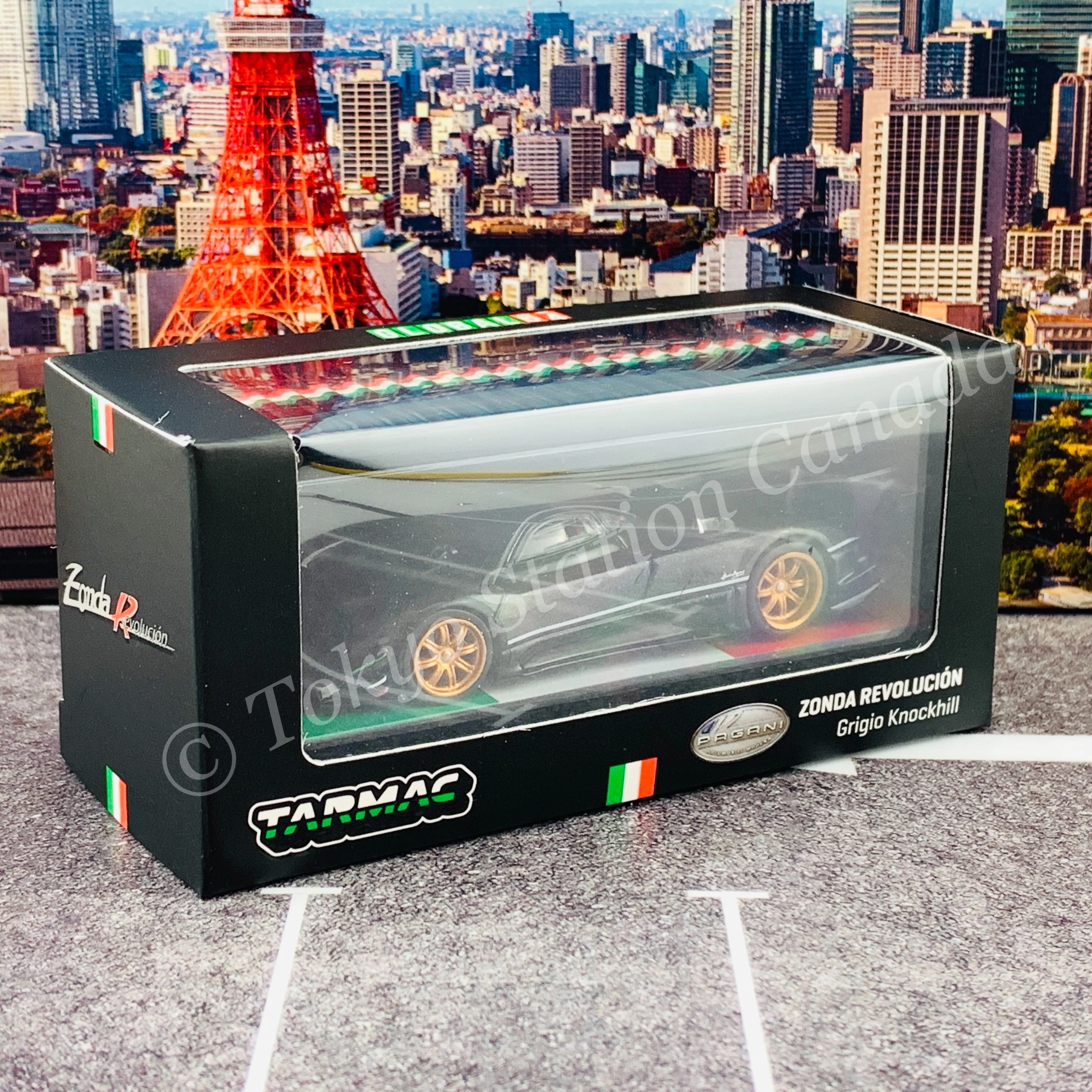 TARMAC WORKS 1/64 GLOBAL64 Pagani Zonda Revolucion Grigio Knockhill Taiwan Special Edition T64G-TL016-GY - Image 8