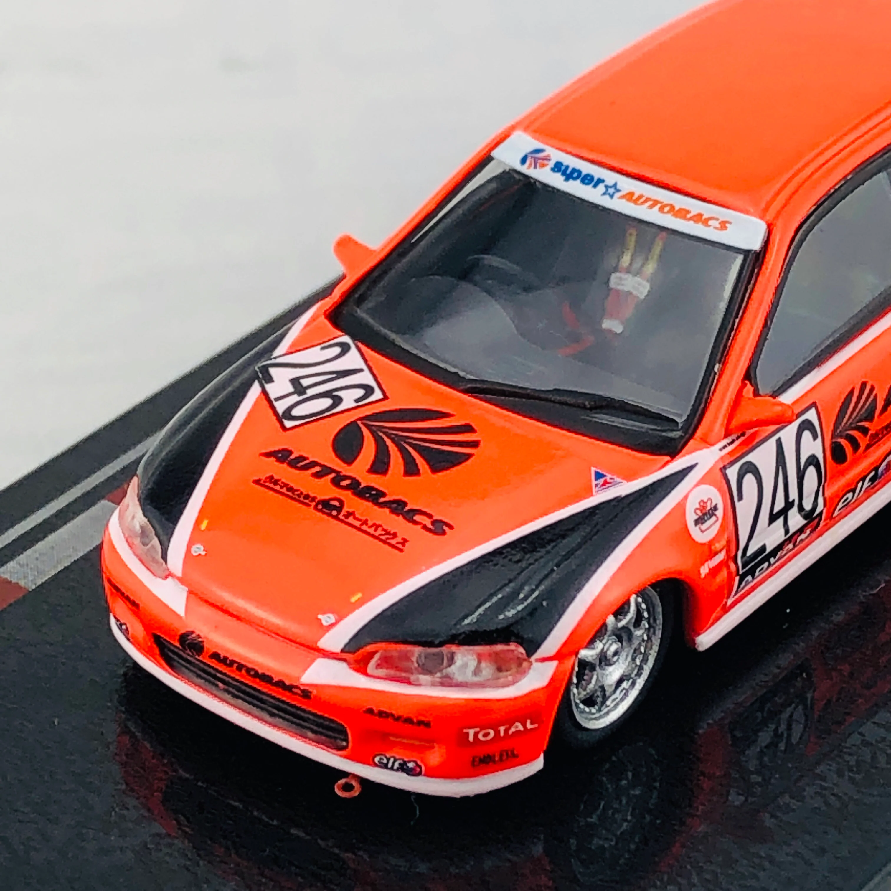 Tarmac Works 1/64 Honda Civic EG6 Motegi Civic Race 2010 #246 AUTOBACS T64-001-AB - Image 10