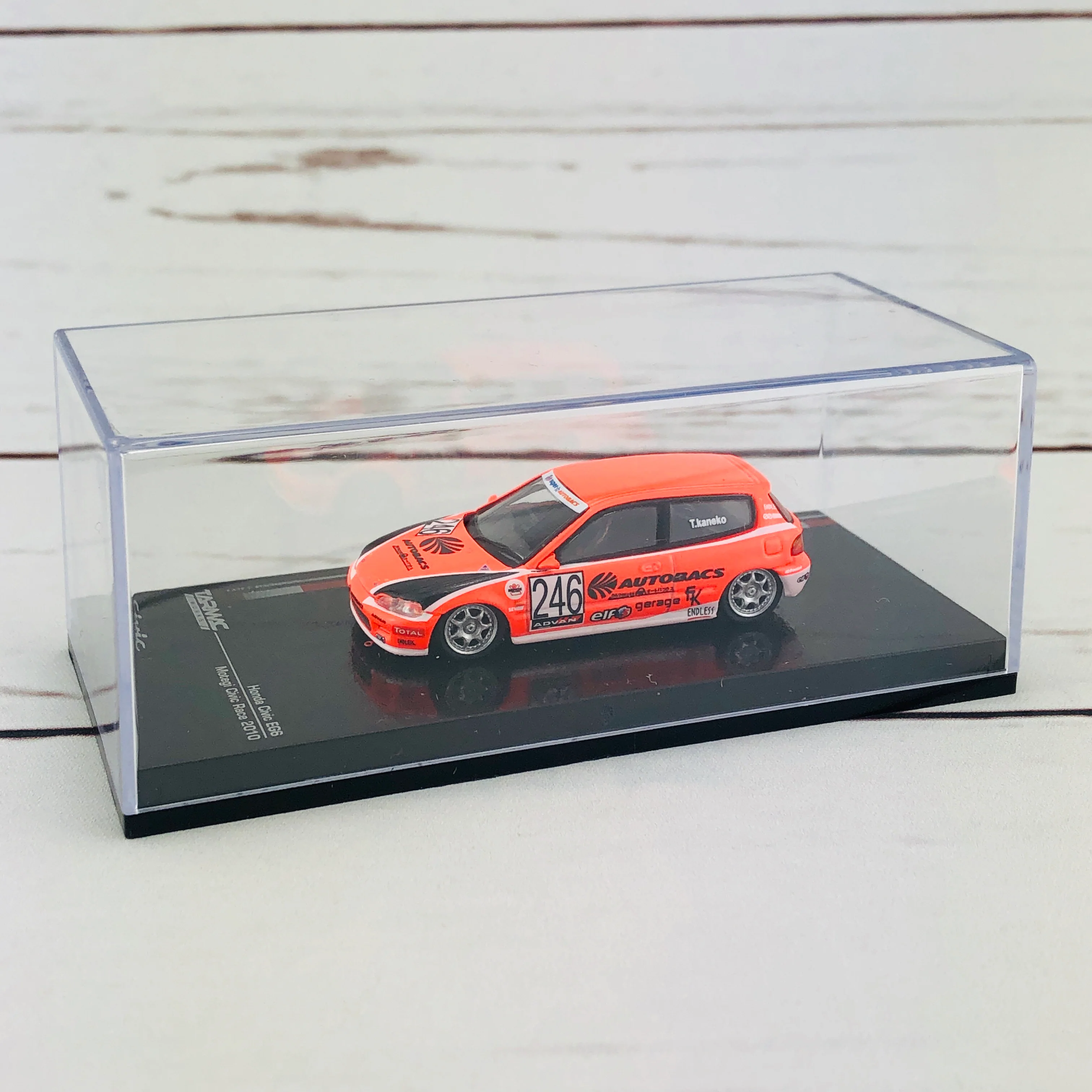 Tarmac Works 1/64 Honda Civic EG6 Motegi Civic Race 2010 #246 AUTOBACS T64-001-AB - Image 3