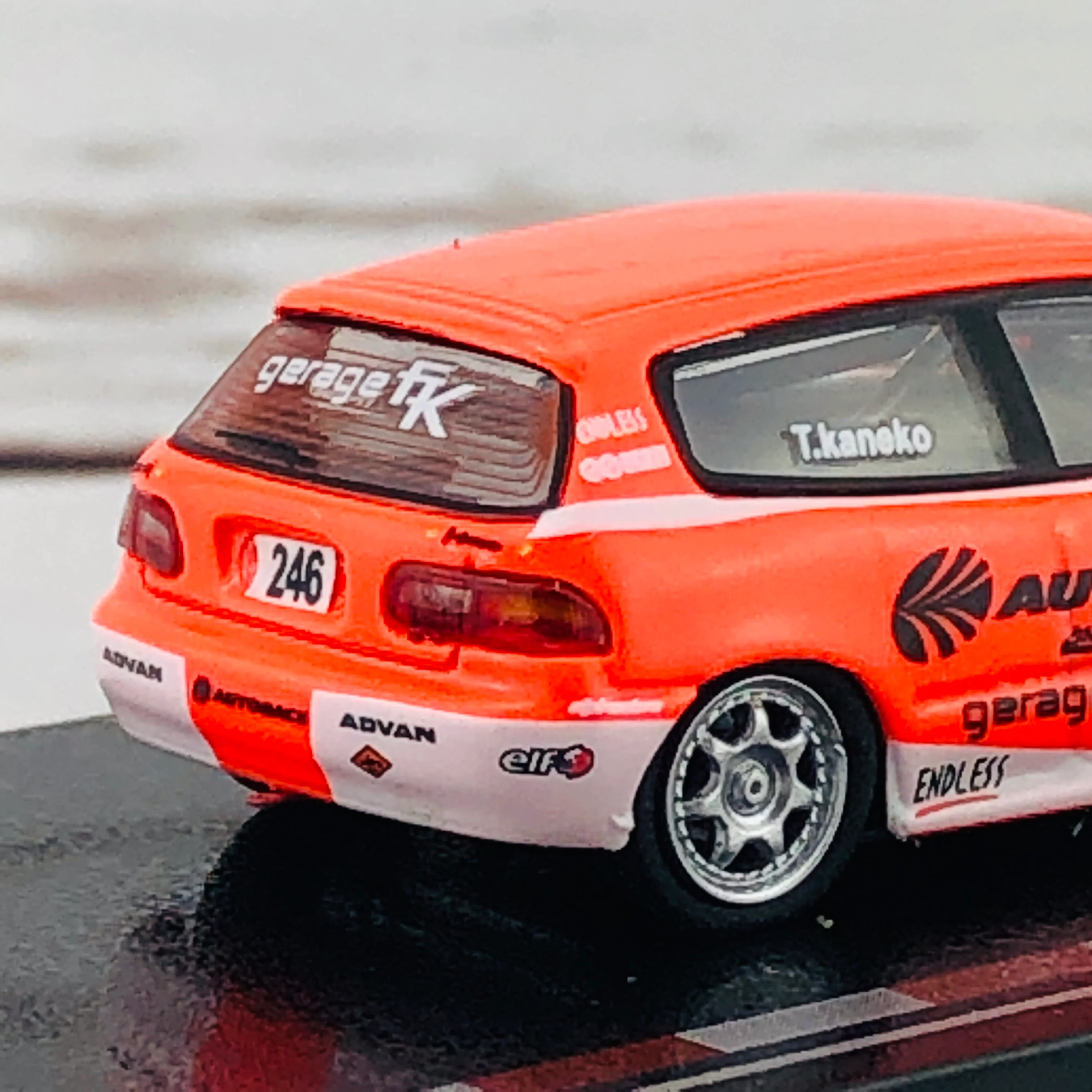 Tarmac Works 1/64 Honda Civic EG6 Motegi Civic Race 2010 #246 AUTOBACS T64-001-AB - Image 8