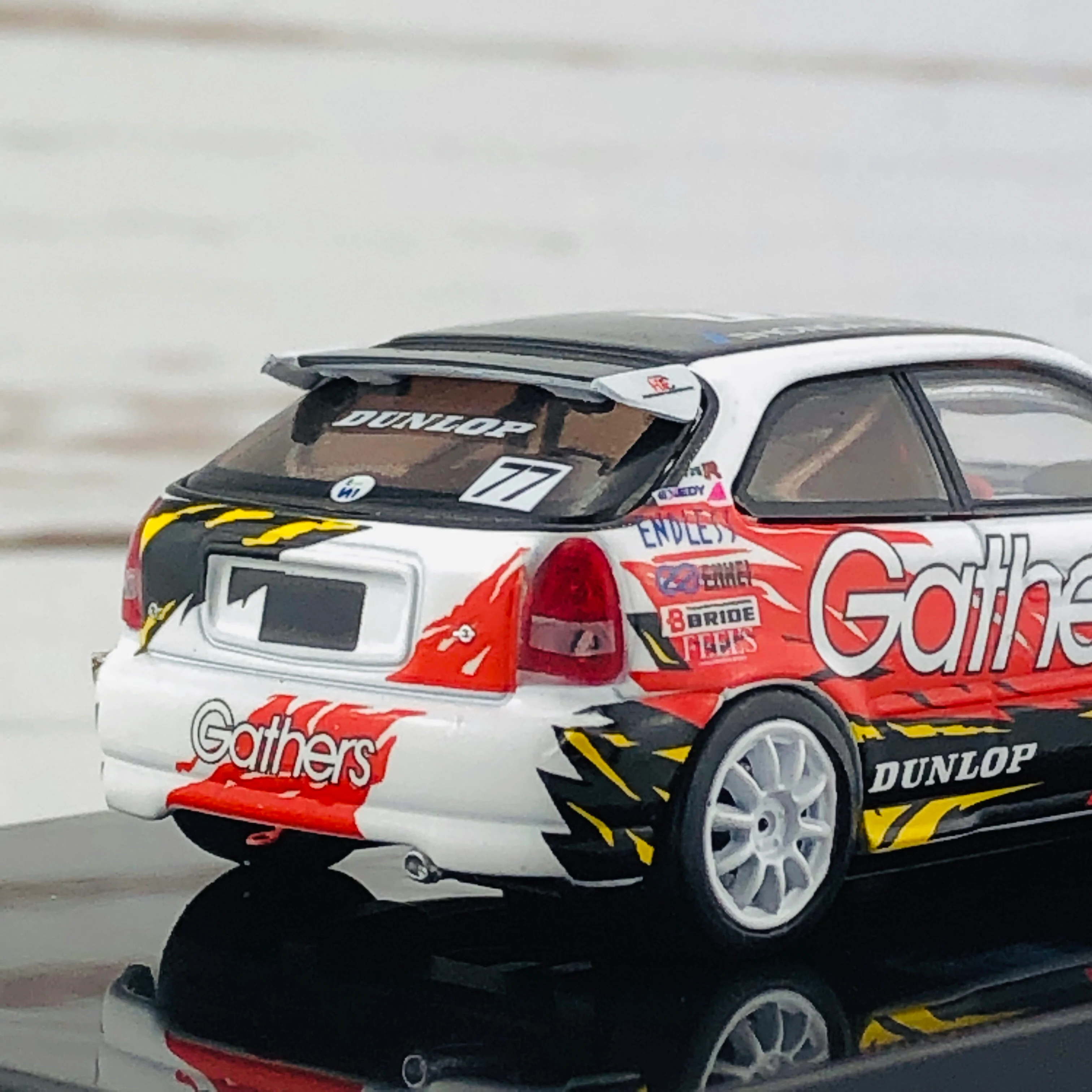 Tarmac Works 1/64 Honda Civic Type R EK9 Super Taikyu 1998 ST-4 Champion Gathers livery #77 T64–010-GR - Image 5