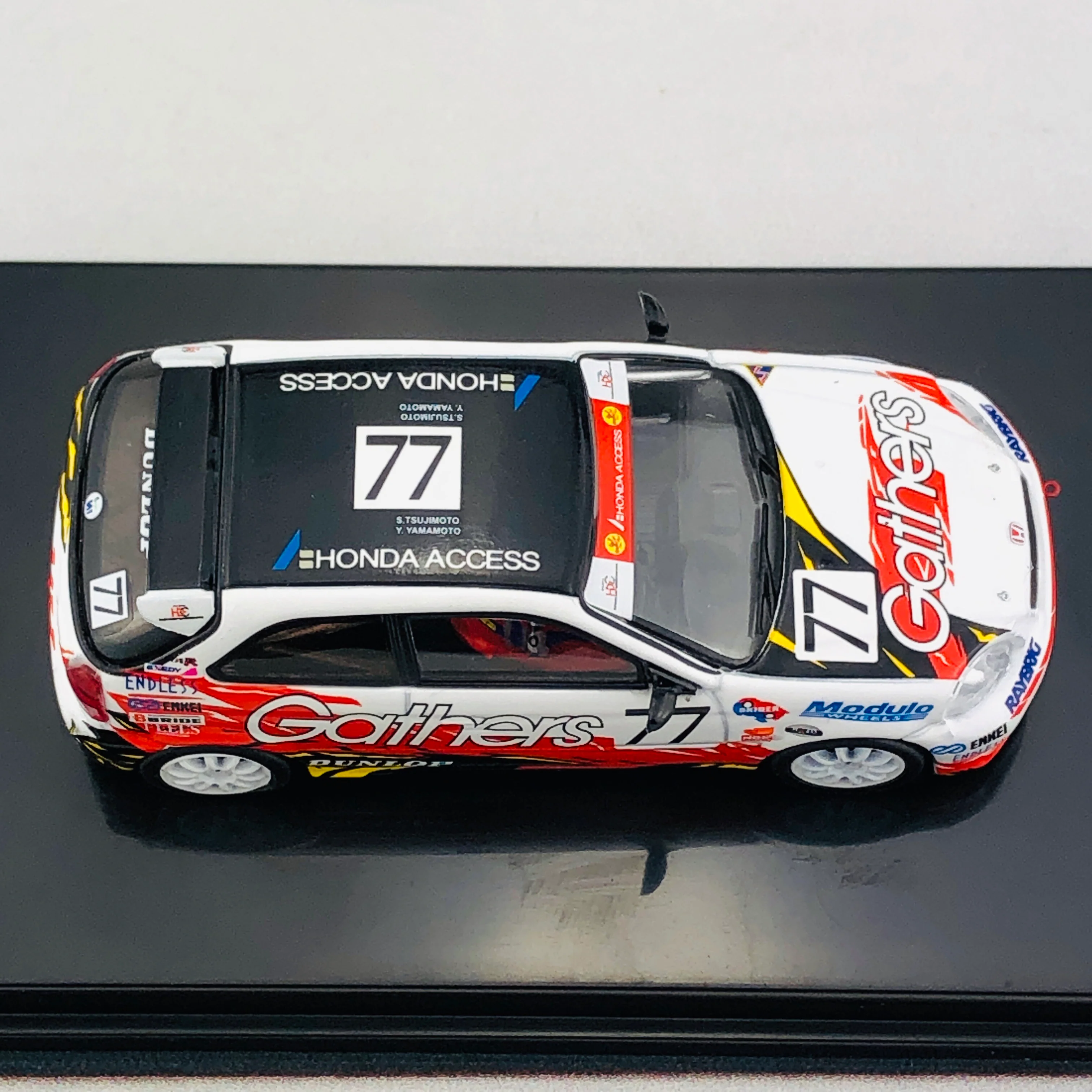 Tarmac Works 1/64 Honda Civic Type R EK9 Super Taikyu 1998 ST-4 Champion Gathers livery #77 T64–010-GR - Image 7
