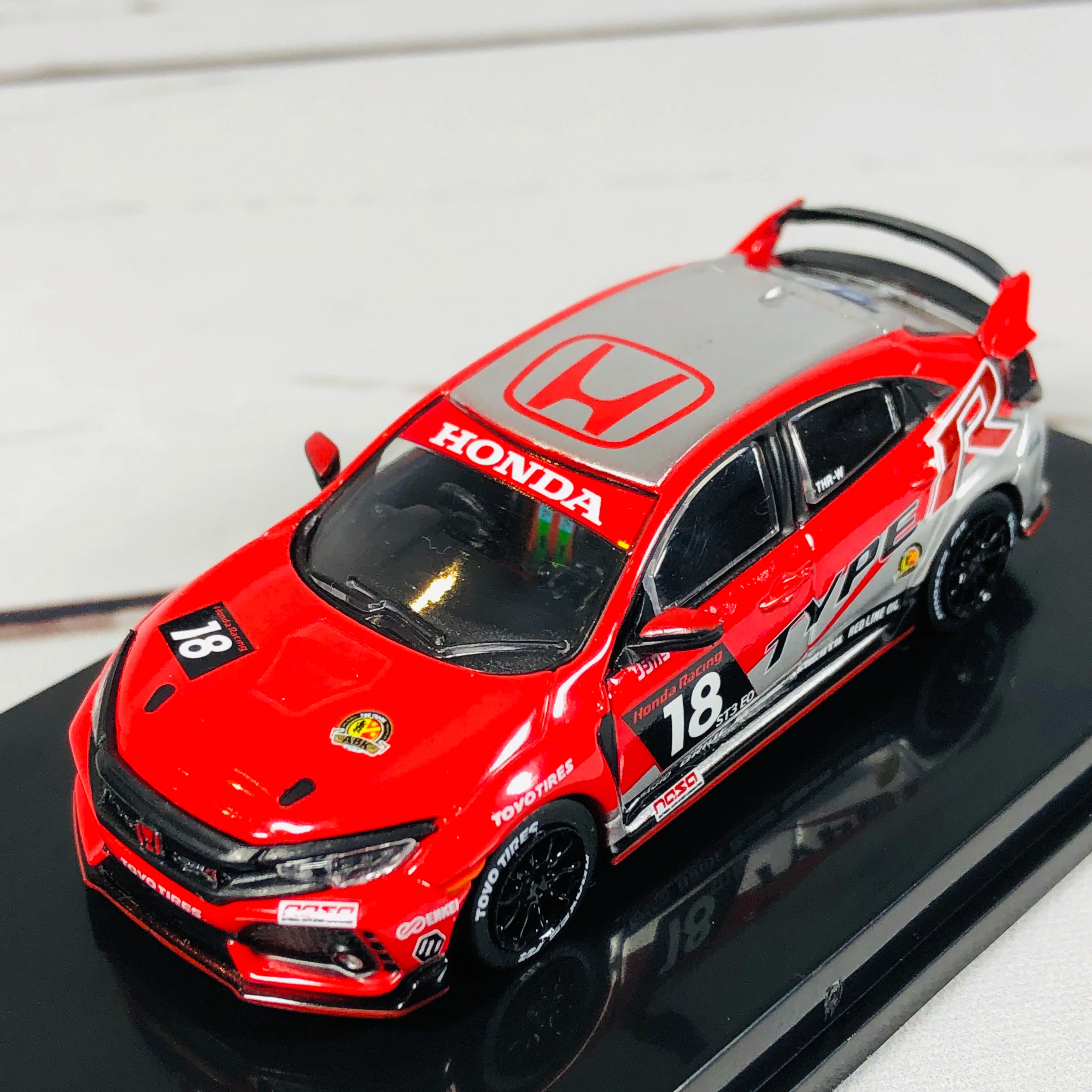 Tarmac Works 1/64 Honda Civic Type R FK8 NASA 25 Hours of Thunderhill #18 T64-014-NASA - Image 6