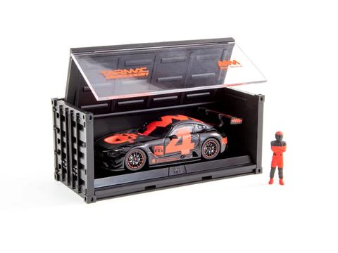 Tarmac Works 1/64 Mercedes-AMG GT3 4A Like Black No. 4 (Red) with Container Limited to 500pcs produced T64-008-4A4R - Image 8
