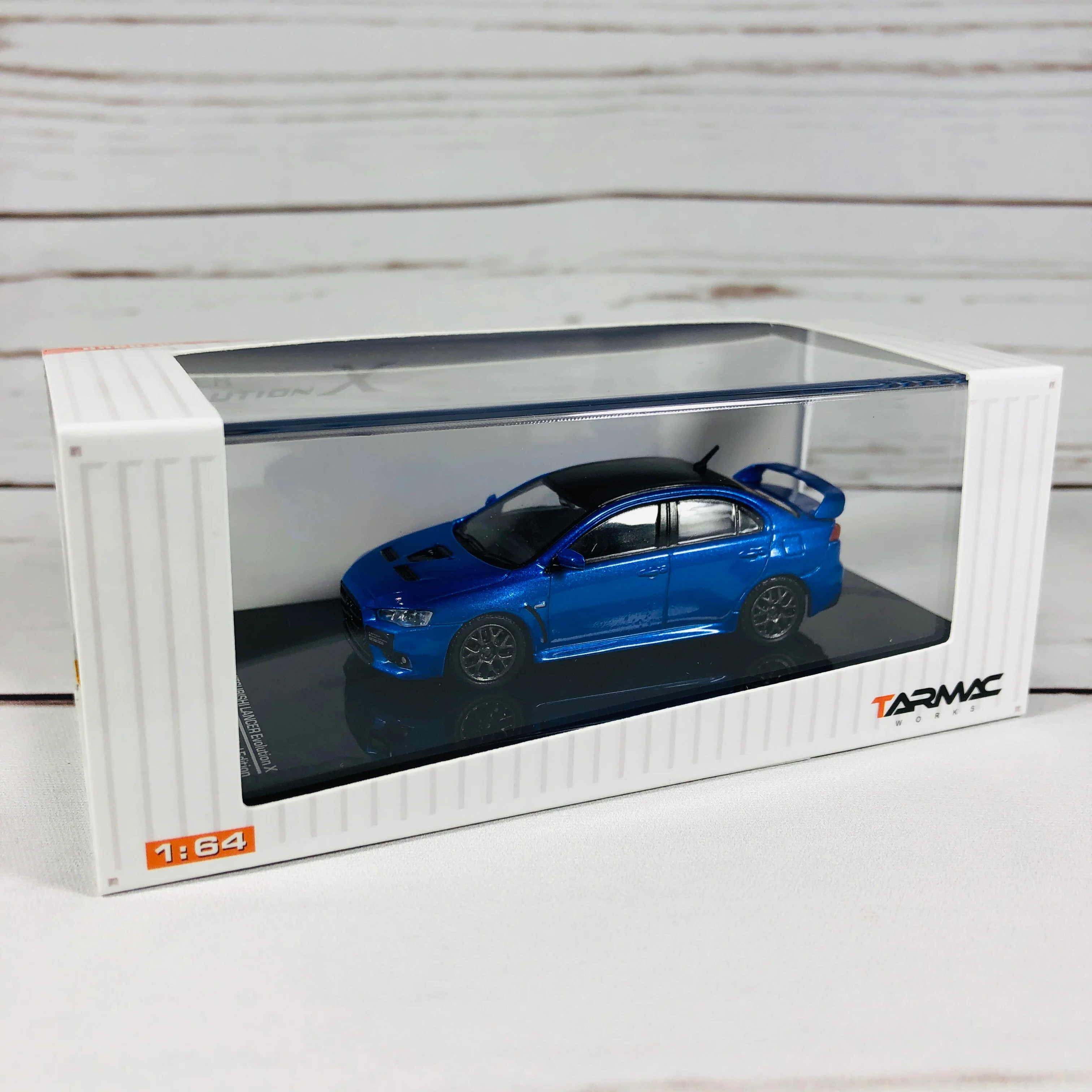 Tarmac Works 1/64 Mitsubishi Evo X Final Edition - Octane Blue - Image 7