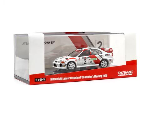 Tarmac Works 1/64 Mitsubishi Lancer Evolution V Champion's Meeting 1998 Richard Burns T64-012-RAL - Image 4