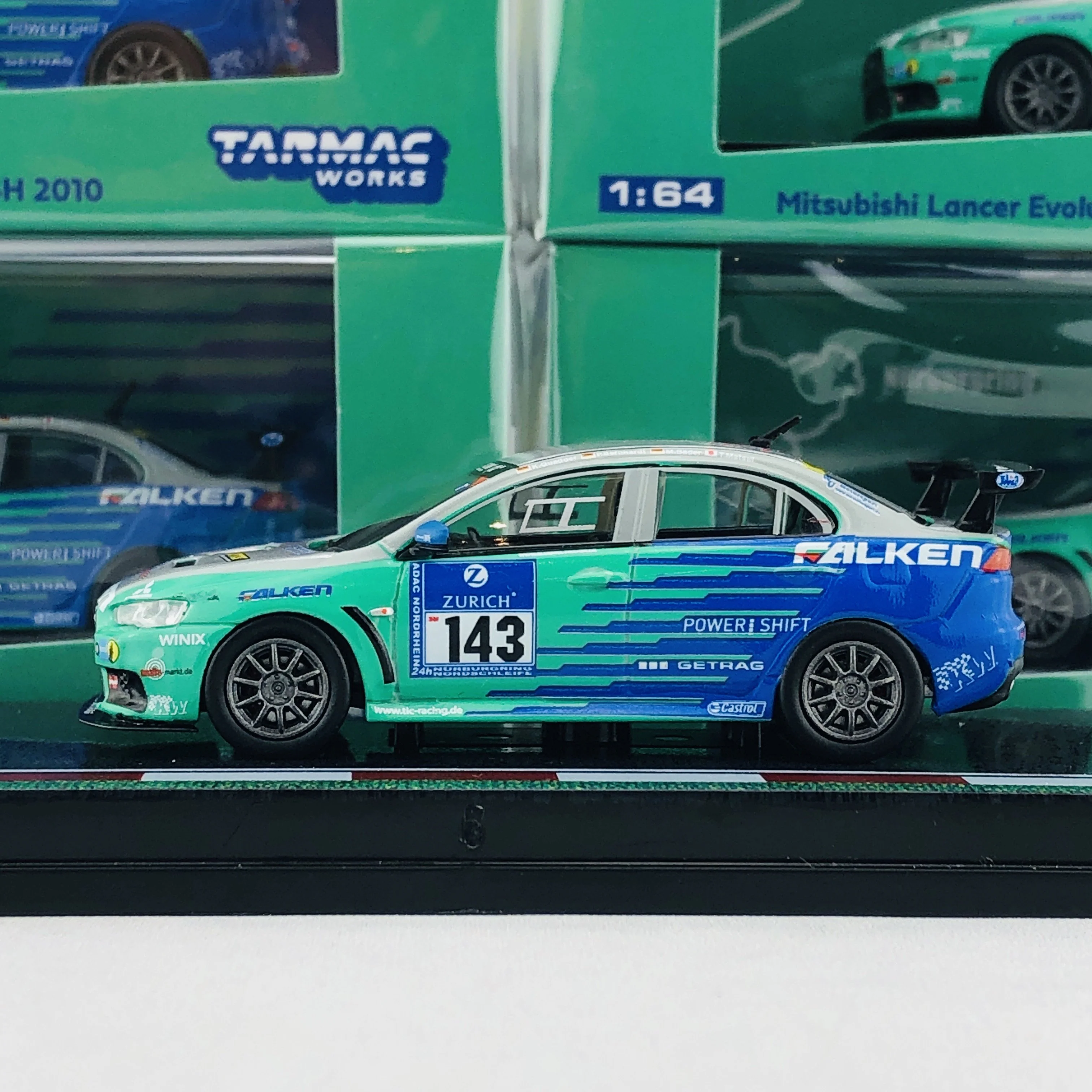 Tarmac Works 1/64 Mitsubishi Lancer Evolution X Nurburgring 24H 2010 T64-004-NUR - Image 2