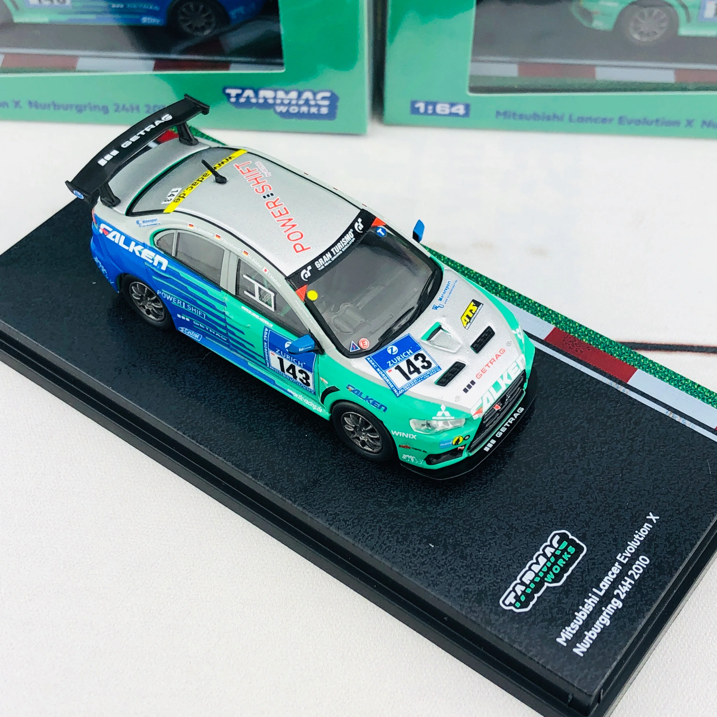 Tarmac Works 1/64 Mitsubishi Lancer Evolution X Nurburgring 24H 2010 T64-004-NUR - Image 4