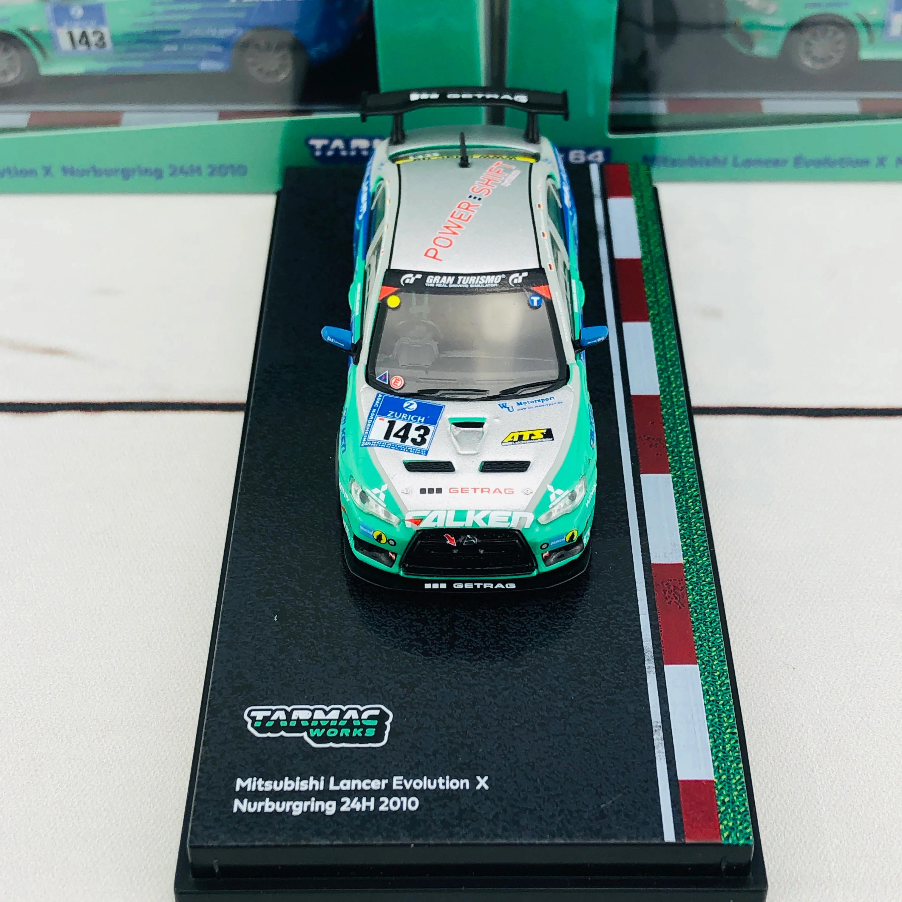 Tarmac Works 1/64 Mitsubishi Lancer Evolution X Nurburgring 24H 2010 T64-004-NUR - Image 6