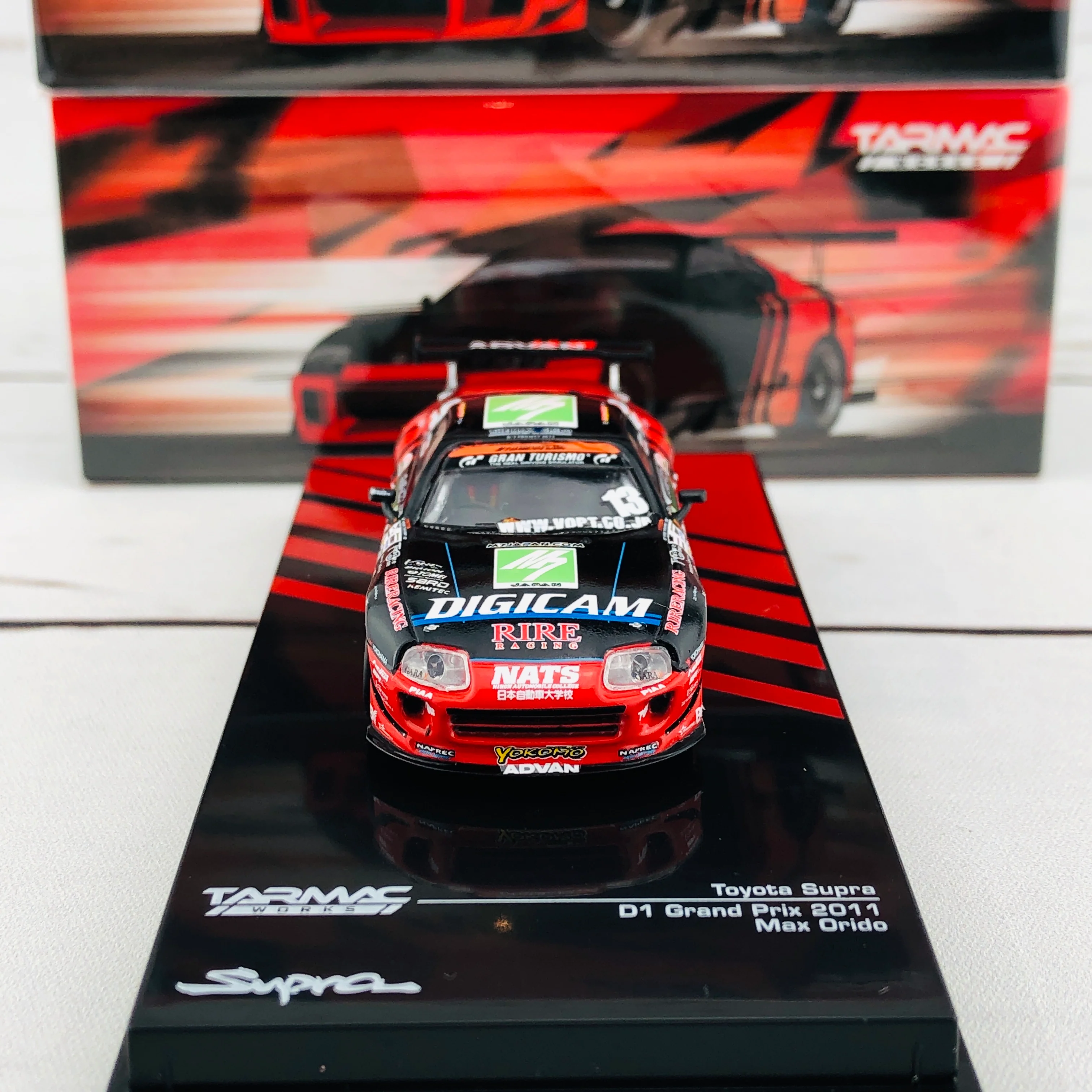 Tarmac Works 1/64 Toyota Supra D1 Grand Prix 2011 Max Orido T64-011-ADV - Image 7