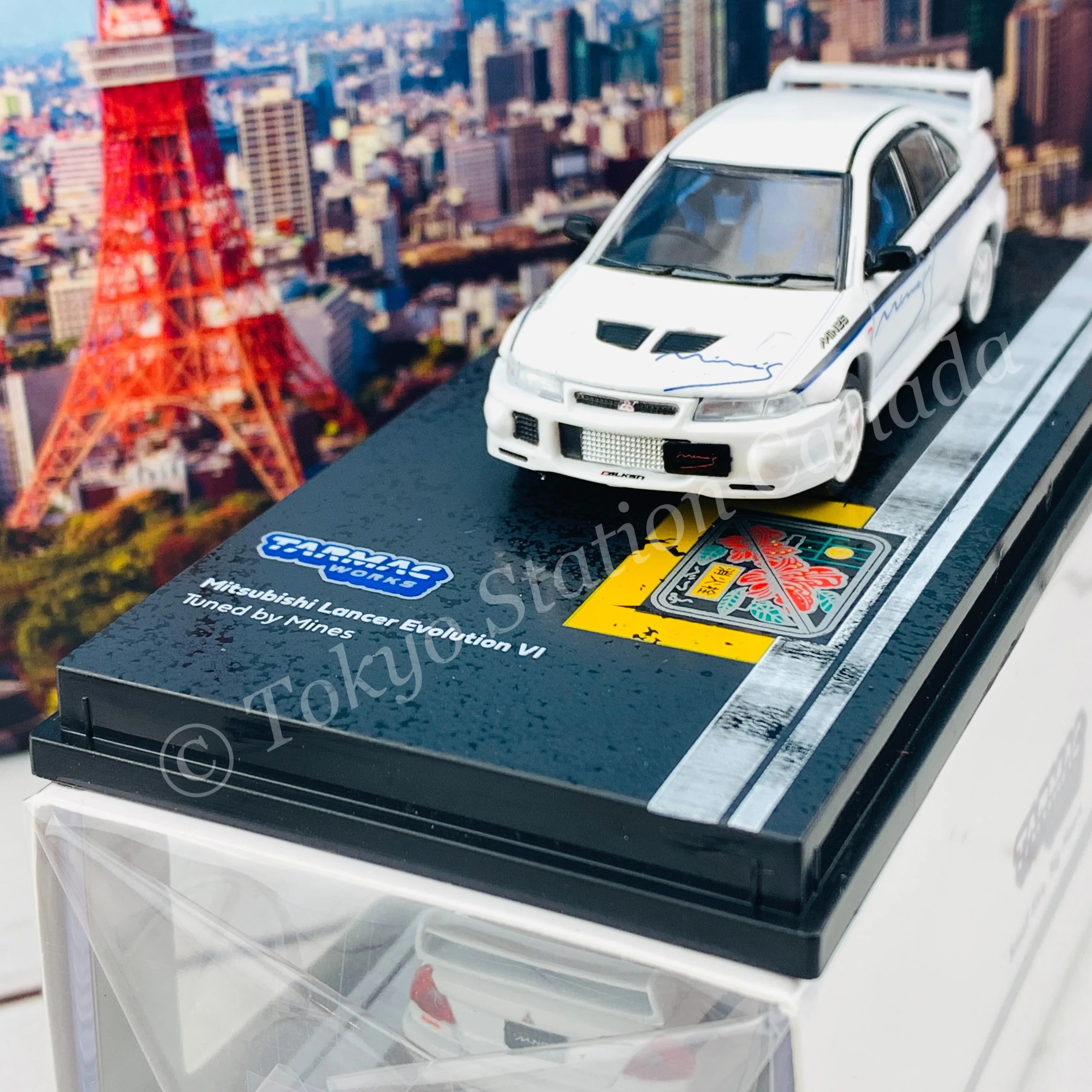 Tarmac Works ROAD64 1/64 Mitsubishi Lancer Evolution VI Tuned by Mine's T64R-021-MNE - Image 3