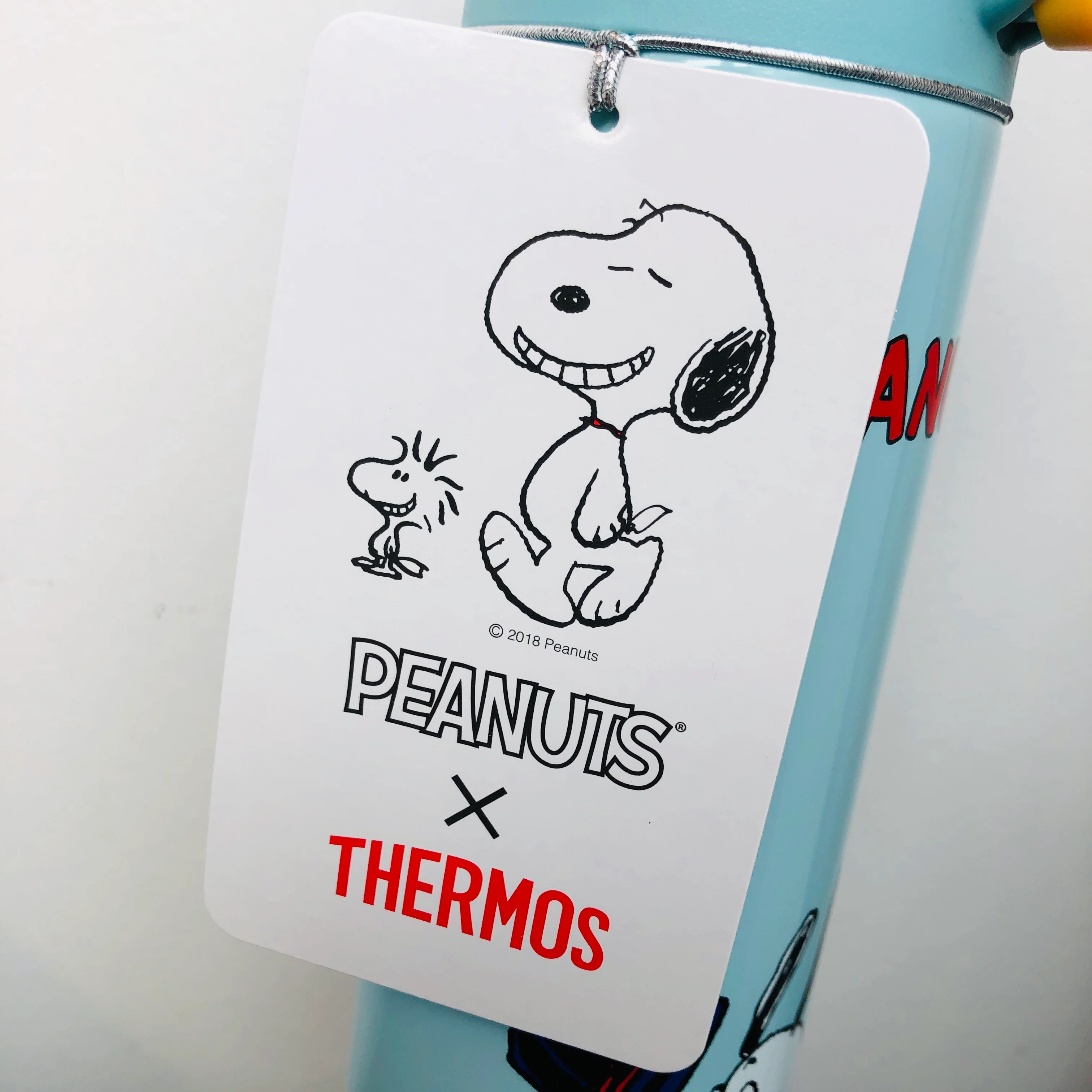 Thermos Japan x Peanuts Vaccum Insulated Bottle 0.4L Blue JNI-401PL (MBL) - Image 2