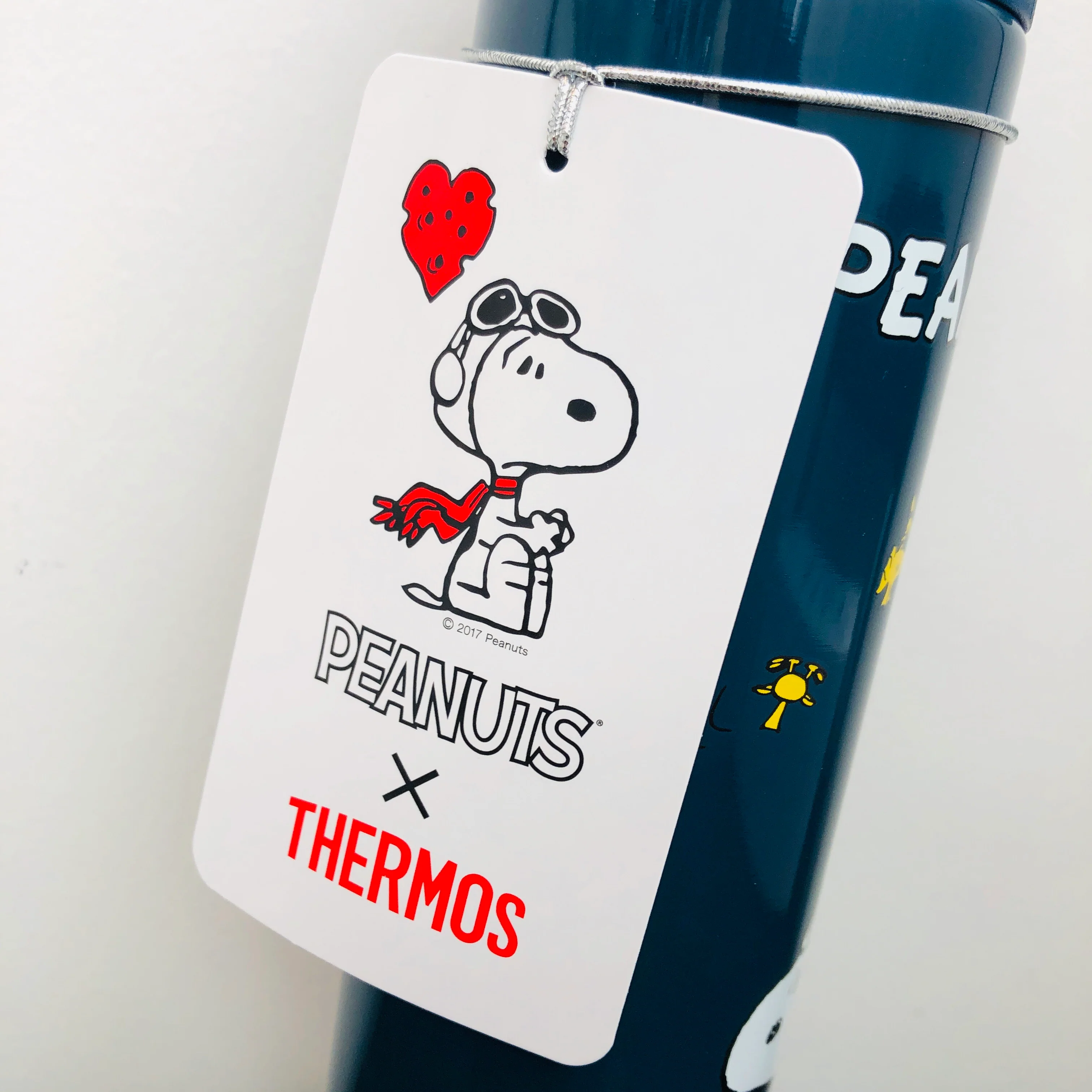 Thermos Japan x Peanuts Vaccum Insulated Bottle 0.4L Navy Blue JNI-401PL (NV) - Image 2