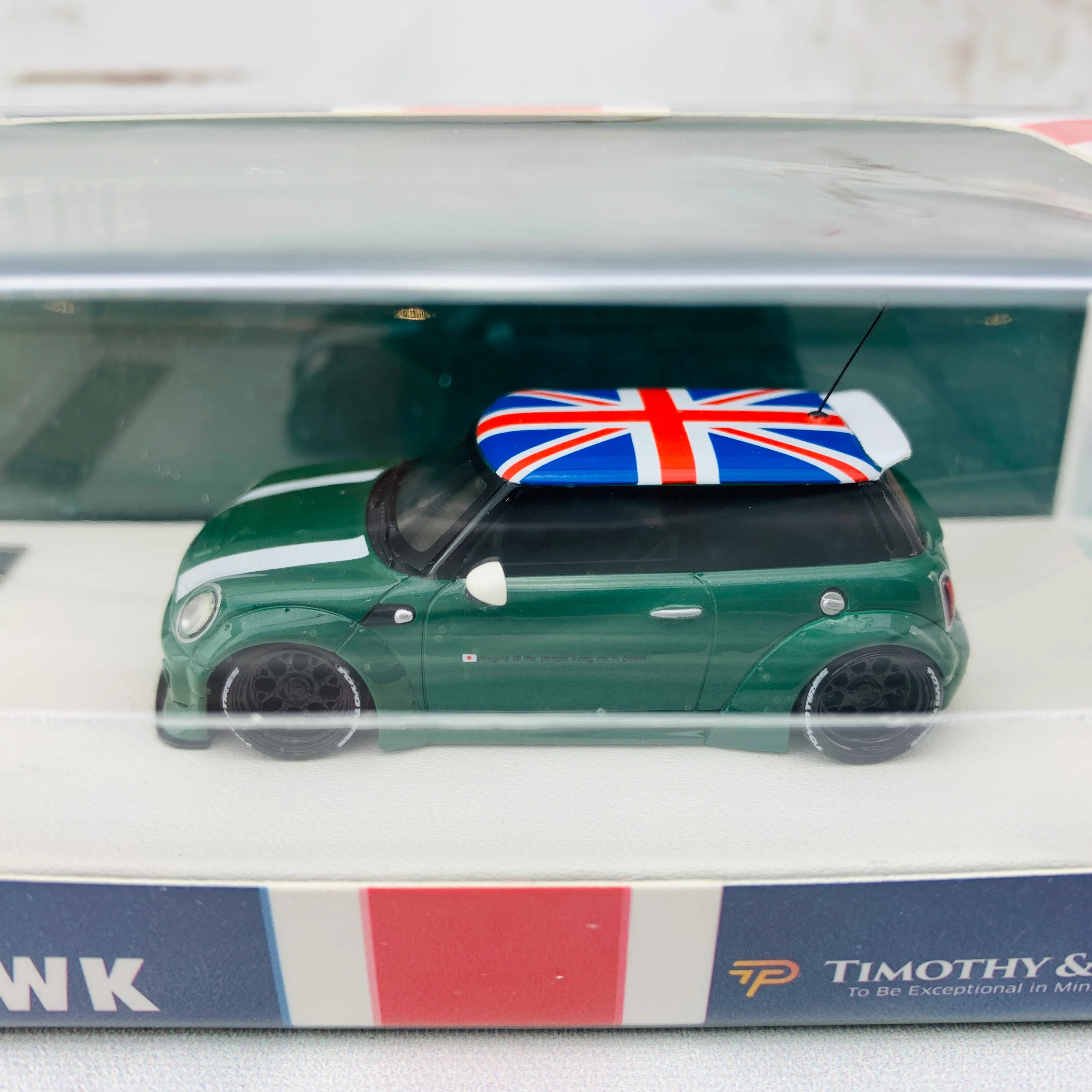 Timothy & Pierre 1/64 LBWK Mini Cooper Green England (Limited to 499 pcs) - Image 2
