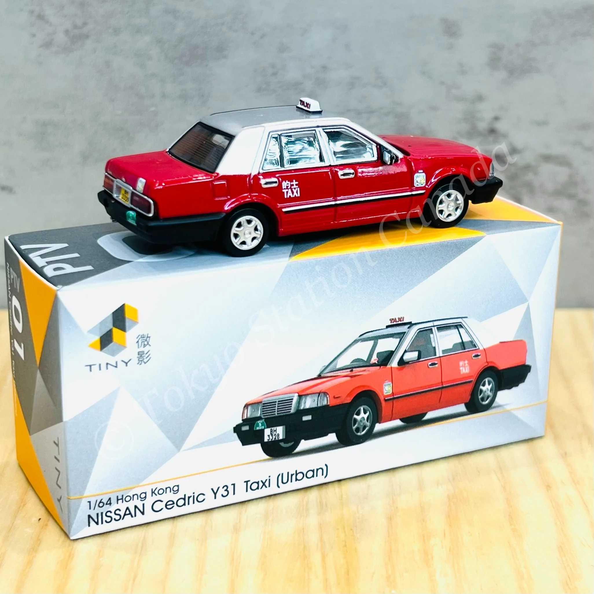 TINY 微影 1/64 Tiny City PTV01 Nissan Cedric Y31 Hong Kong Taxi (Urban) ATC66141 - Image 2