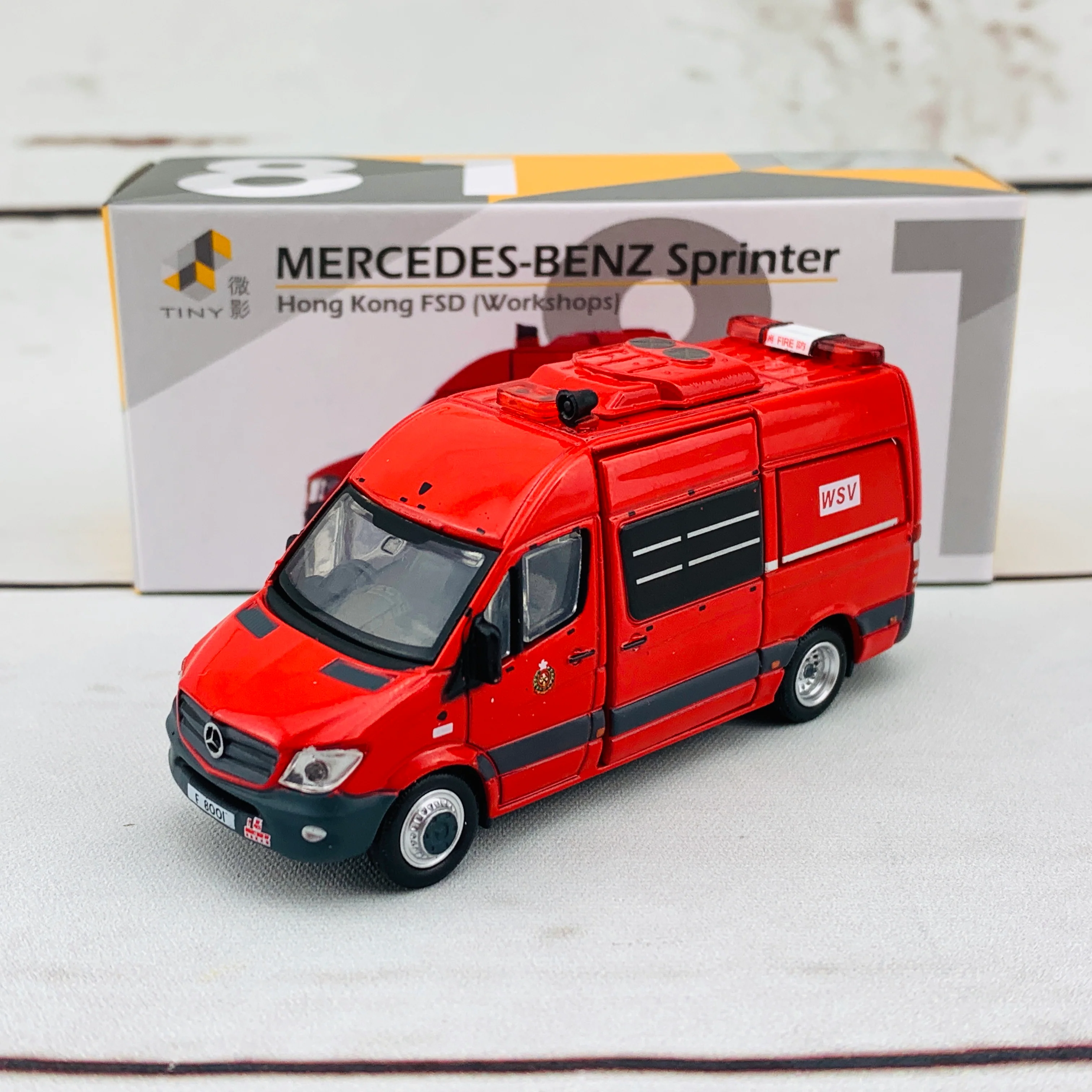 Tiny 微影 81 1/76 Mercedes Benz Sprinter Hong Kong FSD (Workshops) 消防處工程車 ATC64826 - Image 2