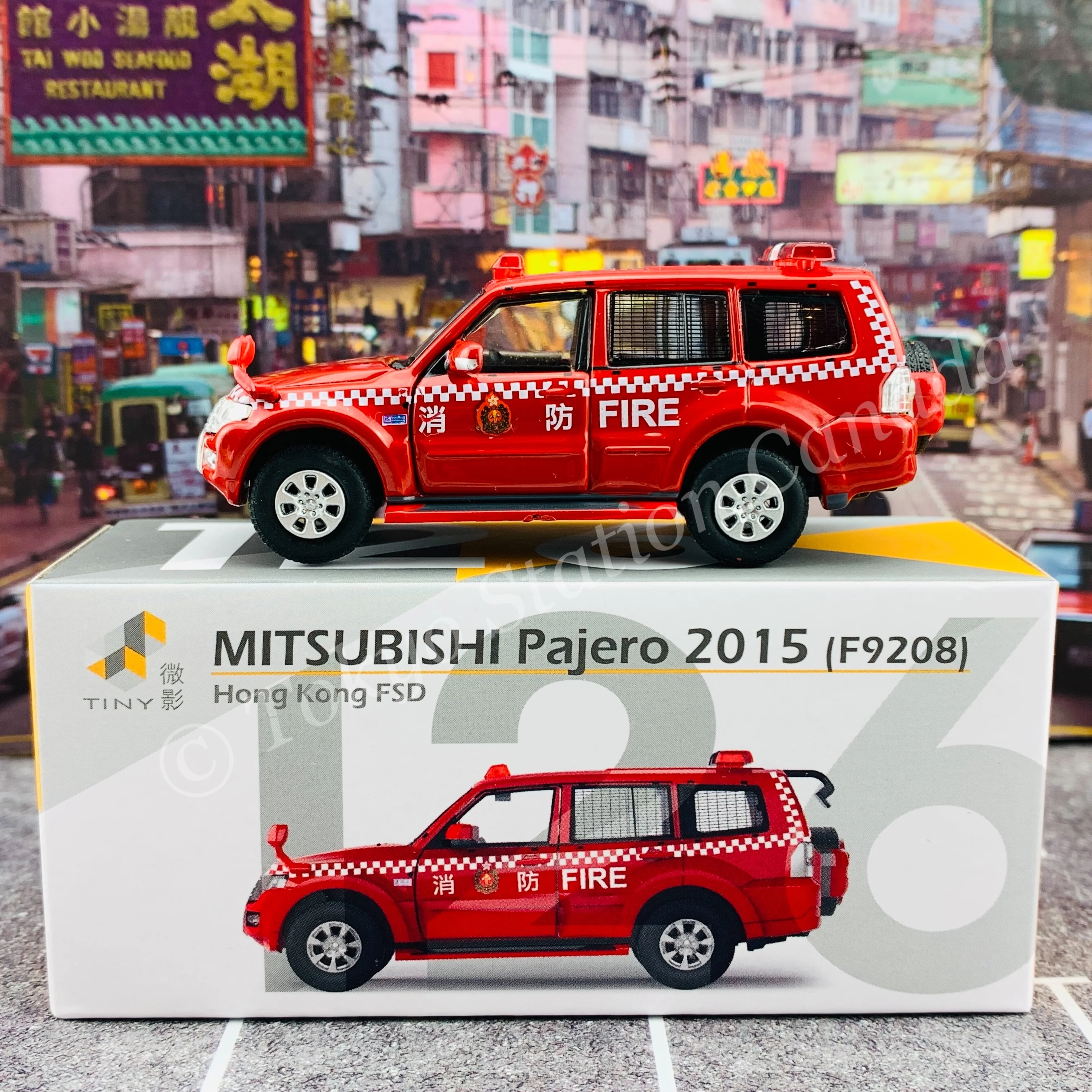 TINY 微影 126 Mitsubishi Pajero 2015 Hong Kong Fire Services Department  (F9208) ACT65206 - Image 3