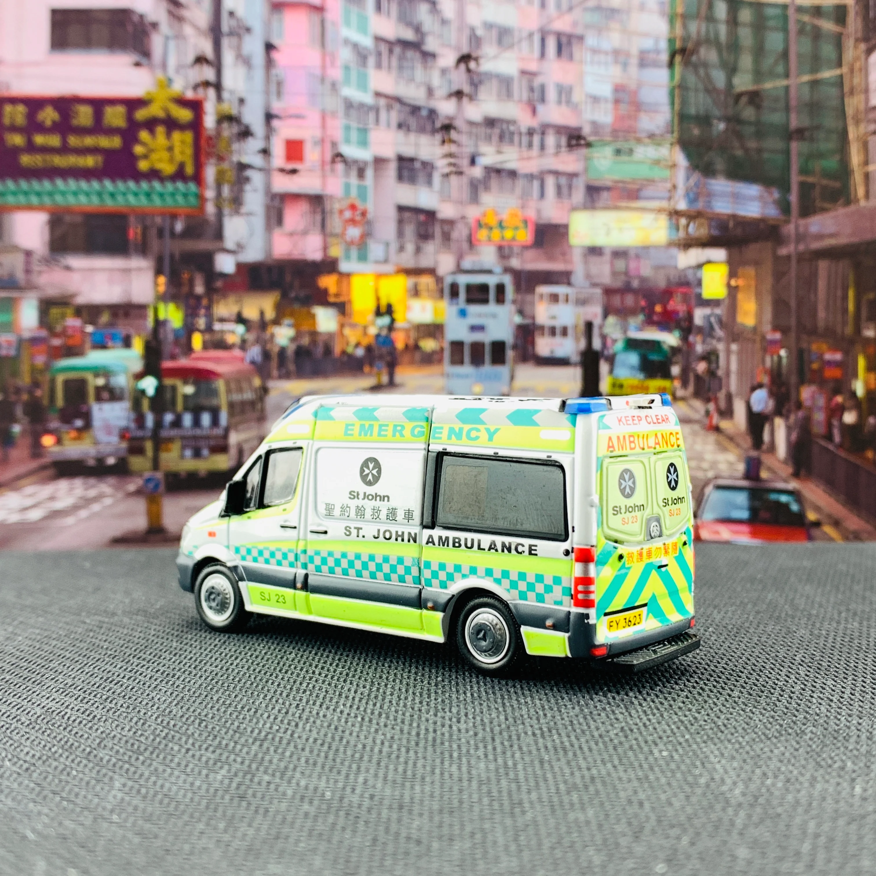 Tiny 微影 166 Mercedes-Benz Sprinter (SJ 23) Hong Kong St. John Ambulance ATC64623 - Image 3
