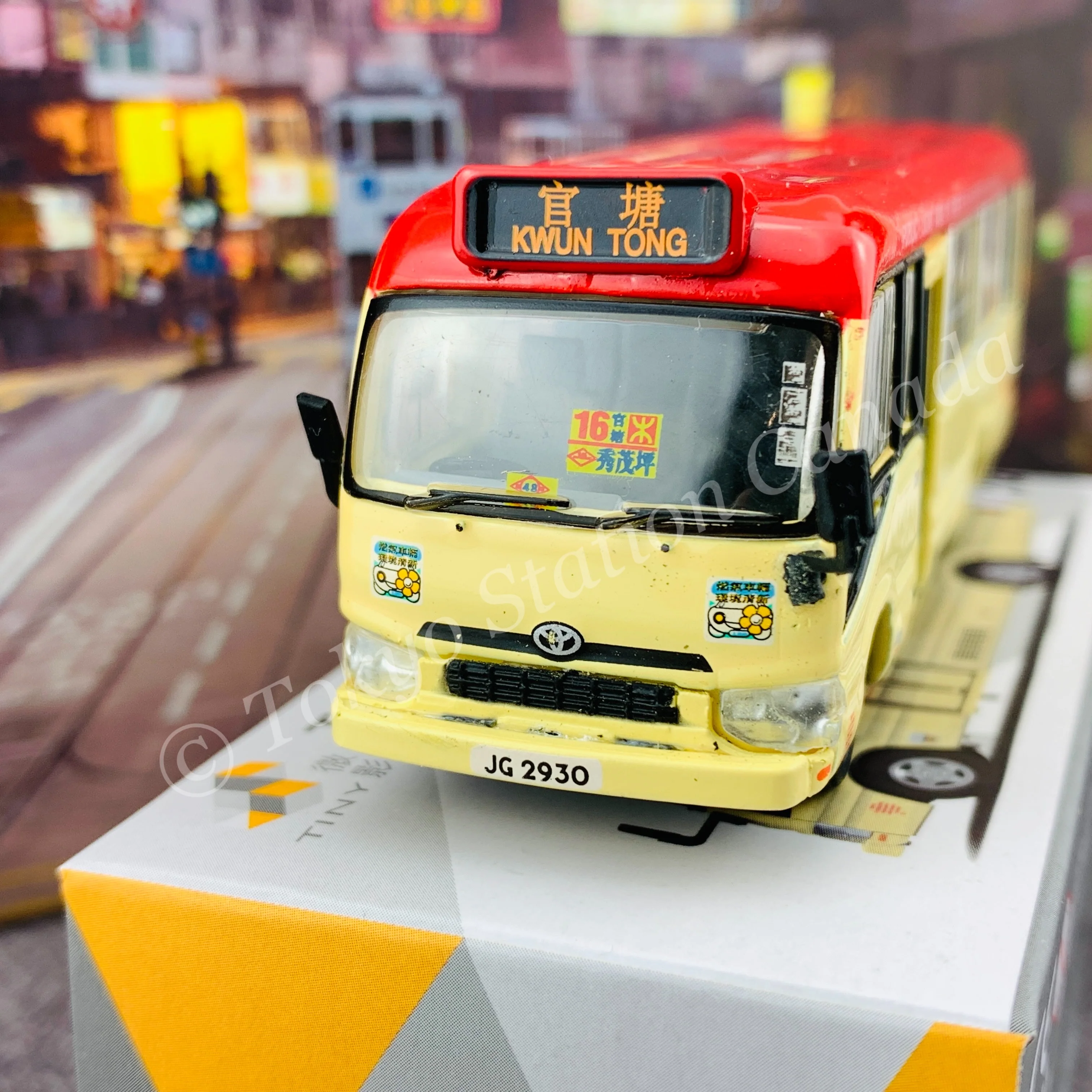 TINY 微影 183 Toyota Coaster Red Minibus 19 Seats (Kwun Tong 官塘) ATC65034 - Image 3