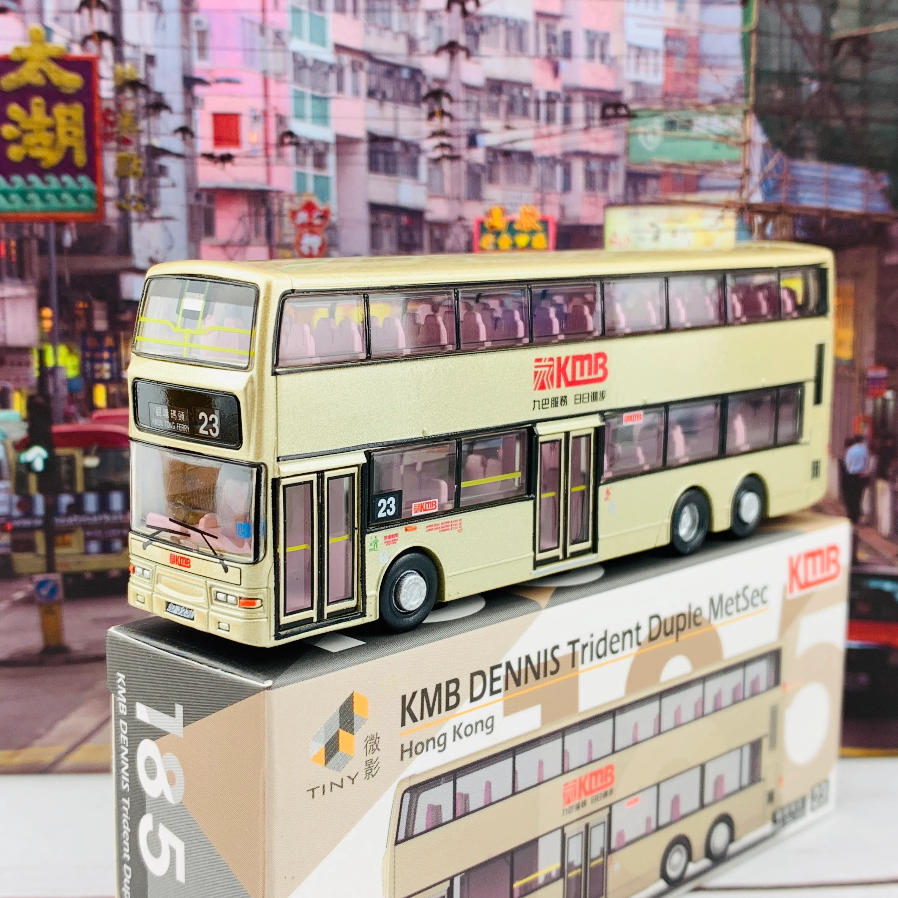 Tiny 微影 185 KMB Dennis Trident Duple MetSec 九巴丹尼士三叉戟-都普 (23 Kwun Tong Ferry 觀塘碼頭) KMB2019002 - Image 2