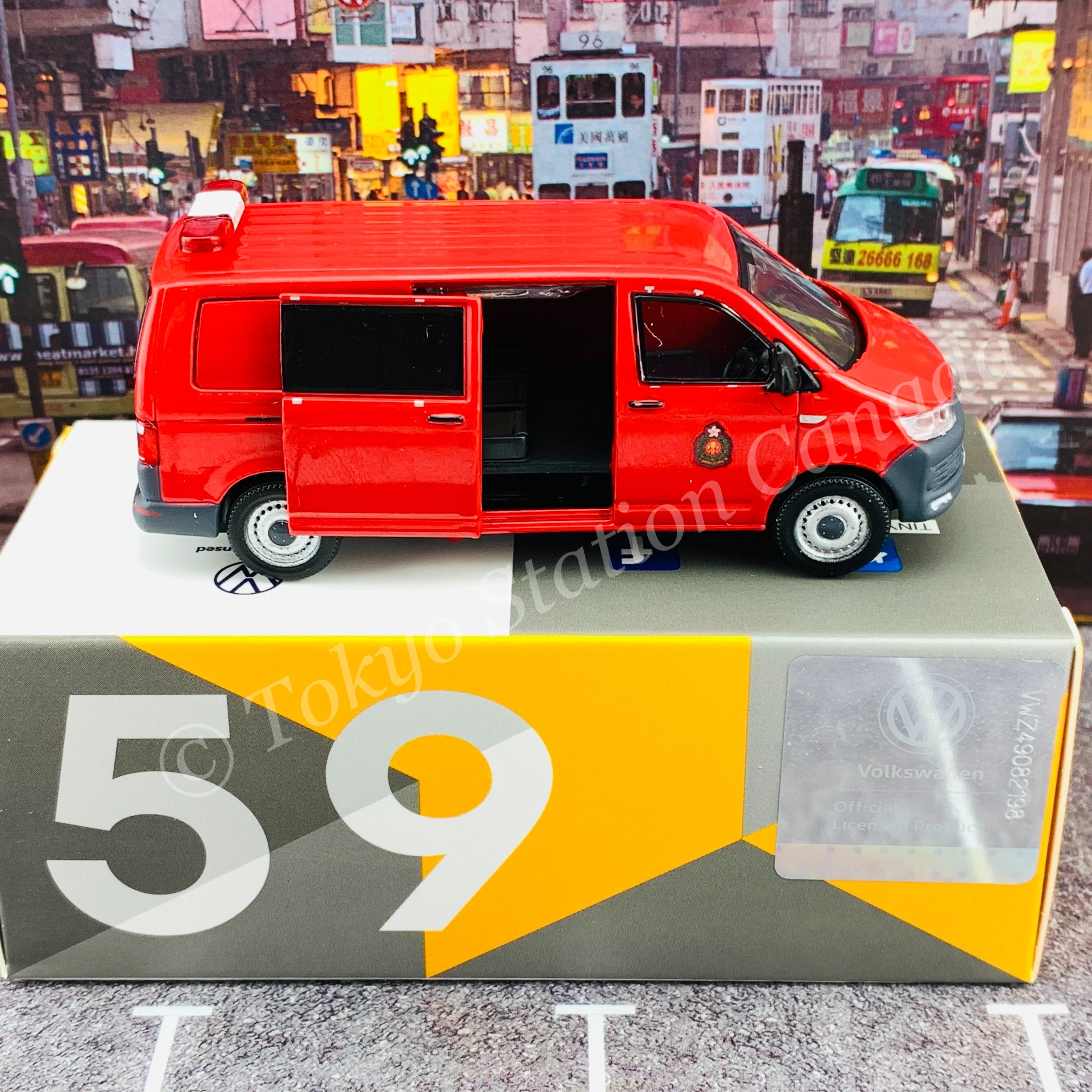 TINY 微影 59 Volkswagen T6 Transporter Hong Kong FSD 香港消防 ATC65263 - Image 6
