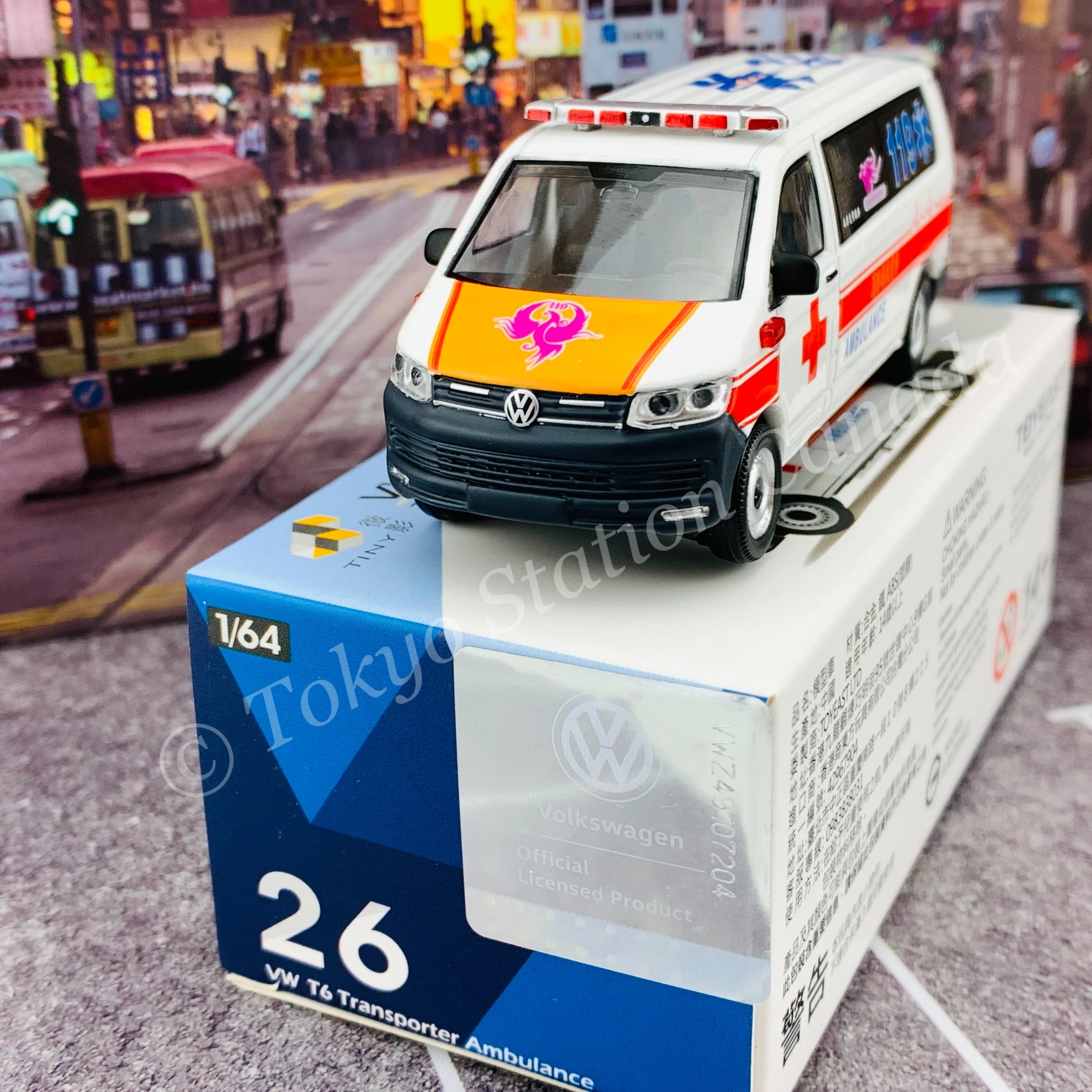 TINY 微影 26 VW T6 Transporter Ambulance Taiwan Fire Department ATC64560 - Image 3