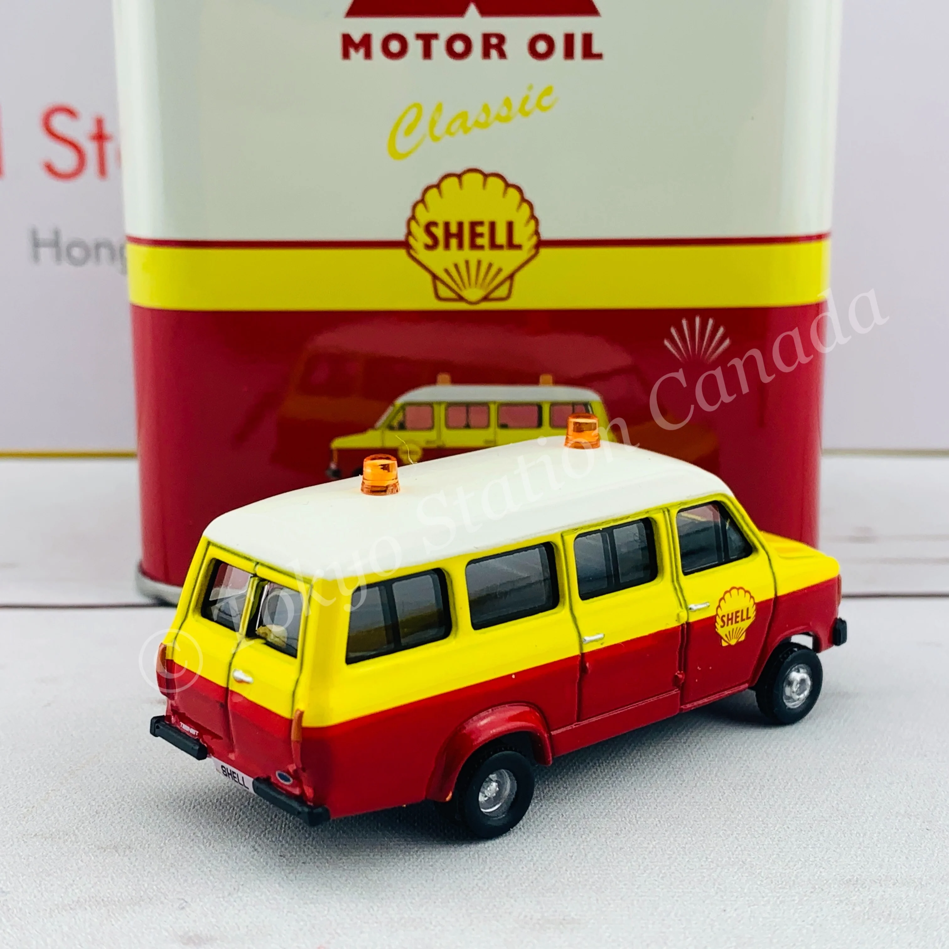 Tiny 微影 Hong Kong Shell 1960's Van with Shell X-100 Motor Oil Can ATC65109 - Image 5
