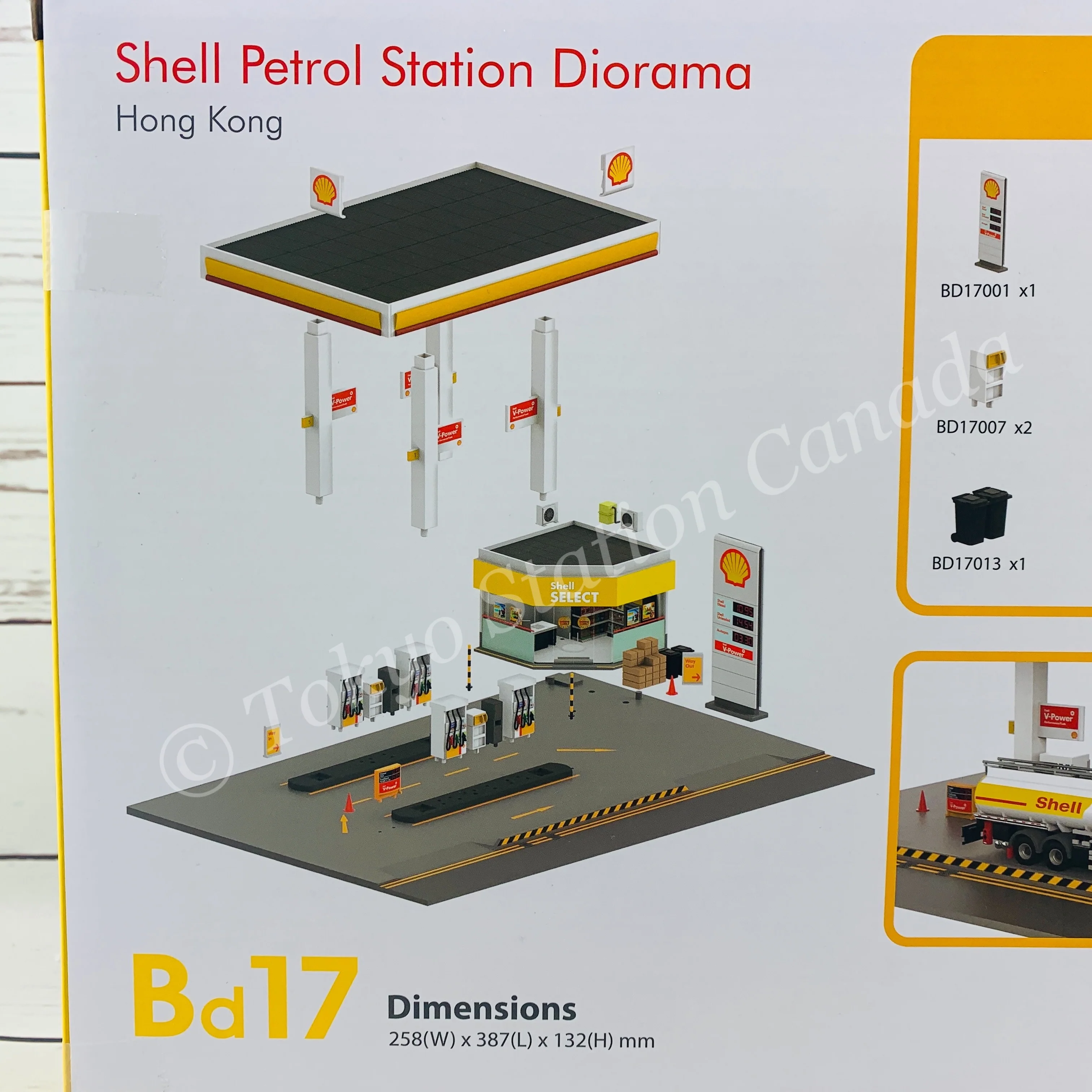 Tiny 微影 Hong Kong Shell Petrol Station Diorama with LED Light Bd17 - Image 2